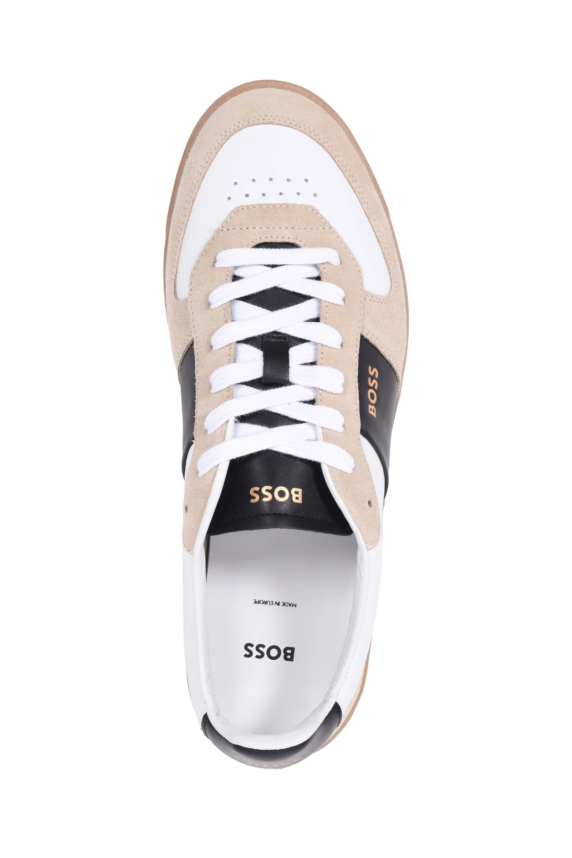 BOSS Black Brandon Tenn sdvlt Trainers Open Beige - Image 5