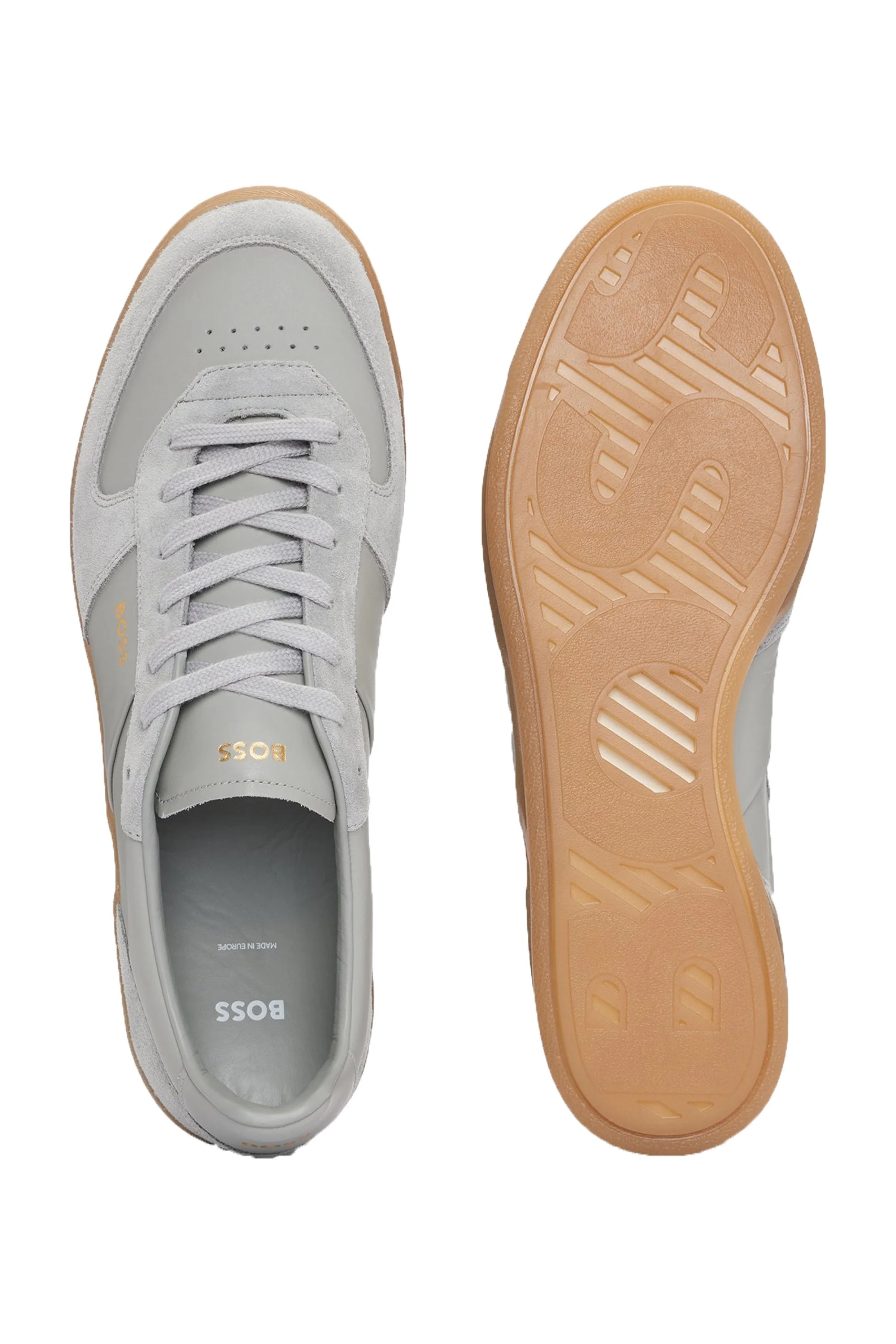 BOSS Black Brandon_tenn_sdvlt Trainer Medium Grey - Image 4