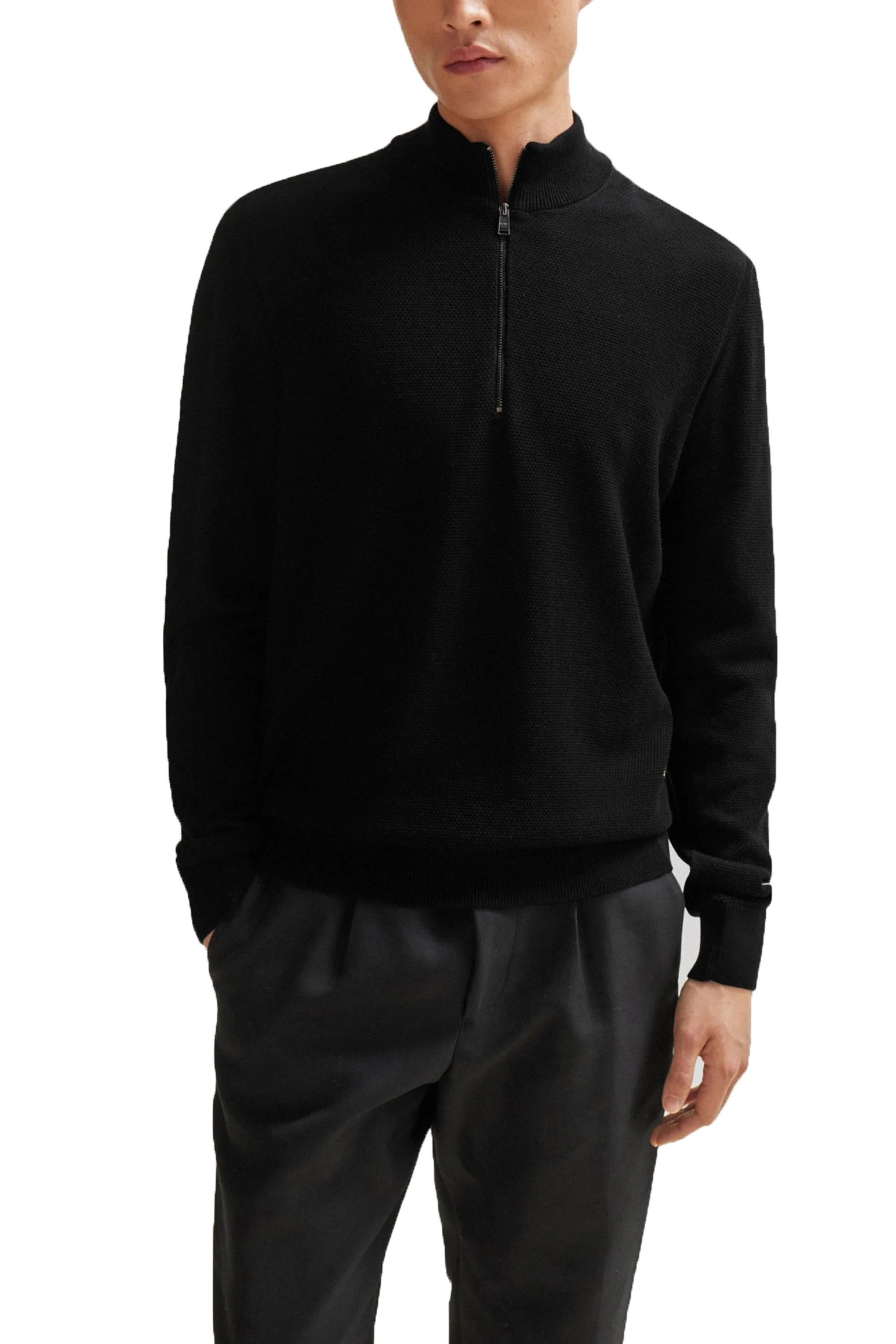 Boss E-brando-p Half Zip Knitwear Black - Image 3