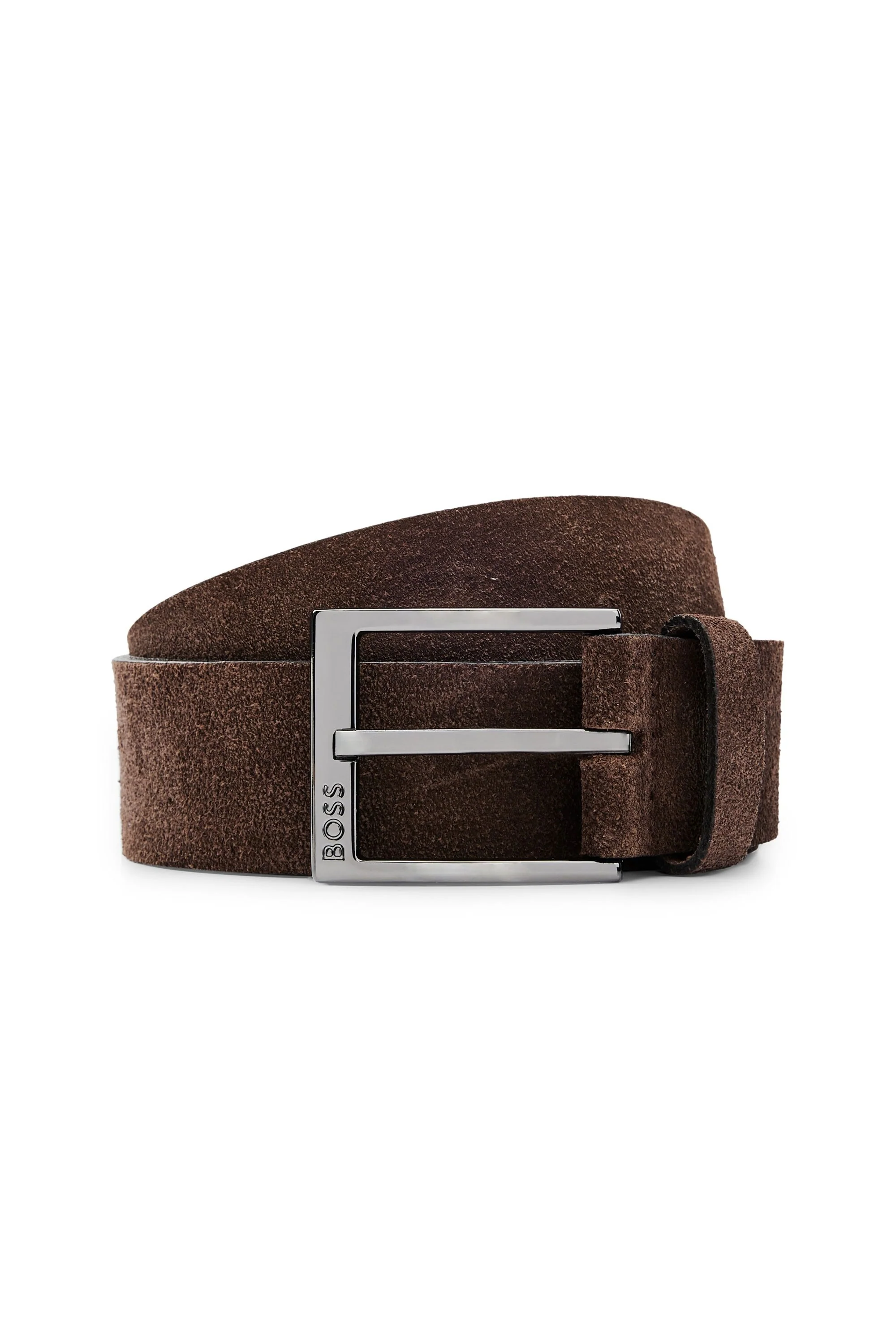 Boss Black Elloy Leather Belt Dark Brown