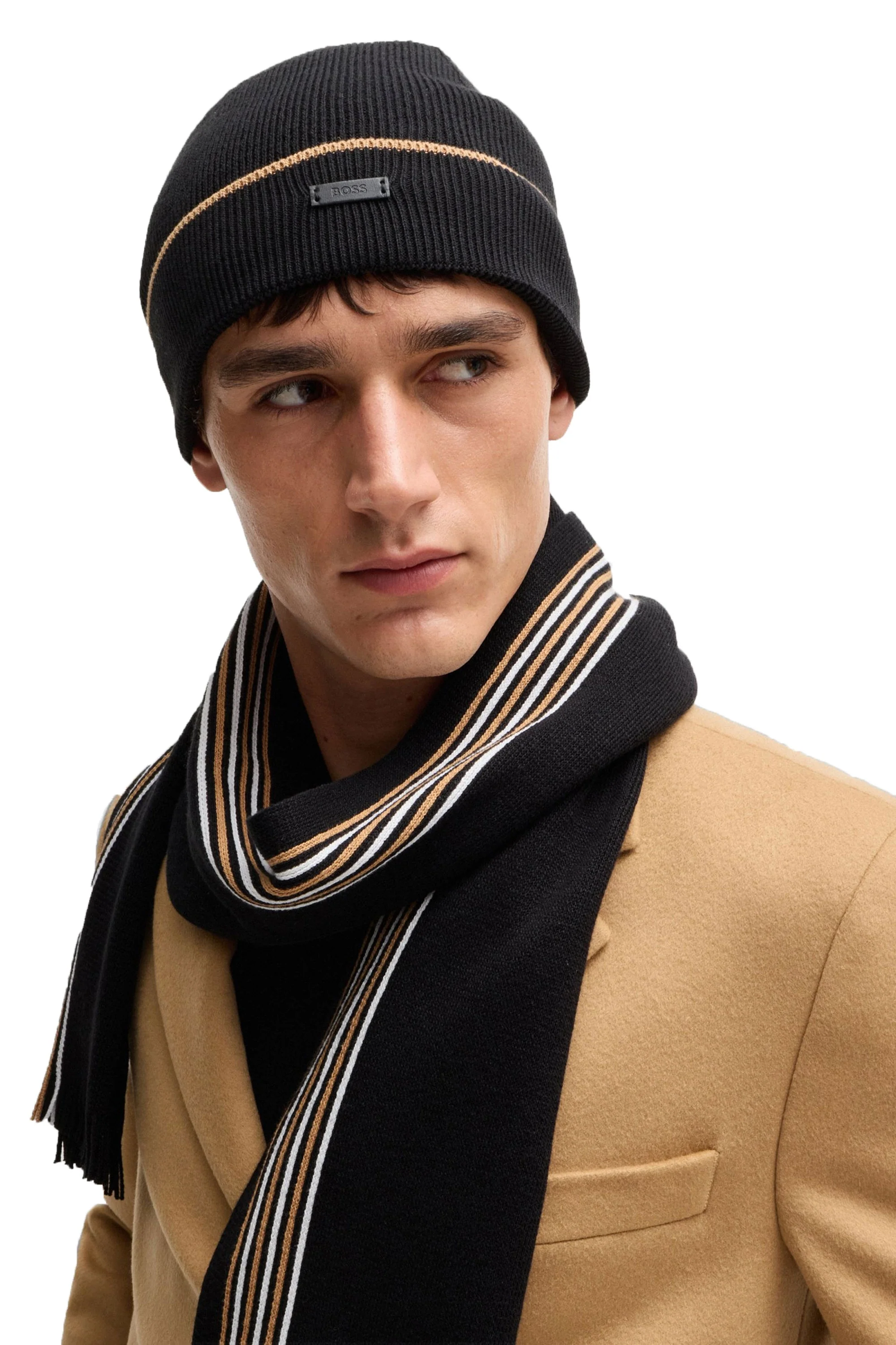 Boss Black Enzo Scarf And Hat Set Black - Image 2