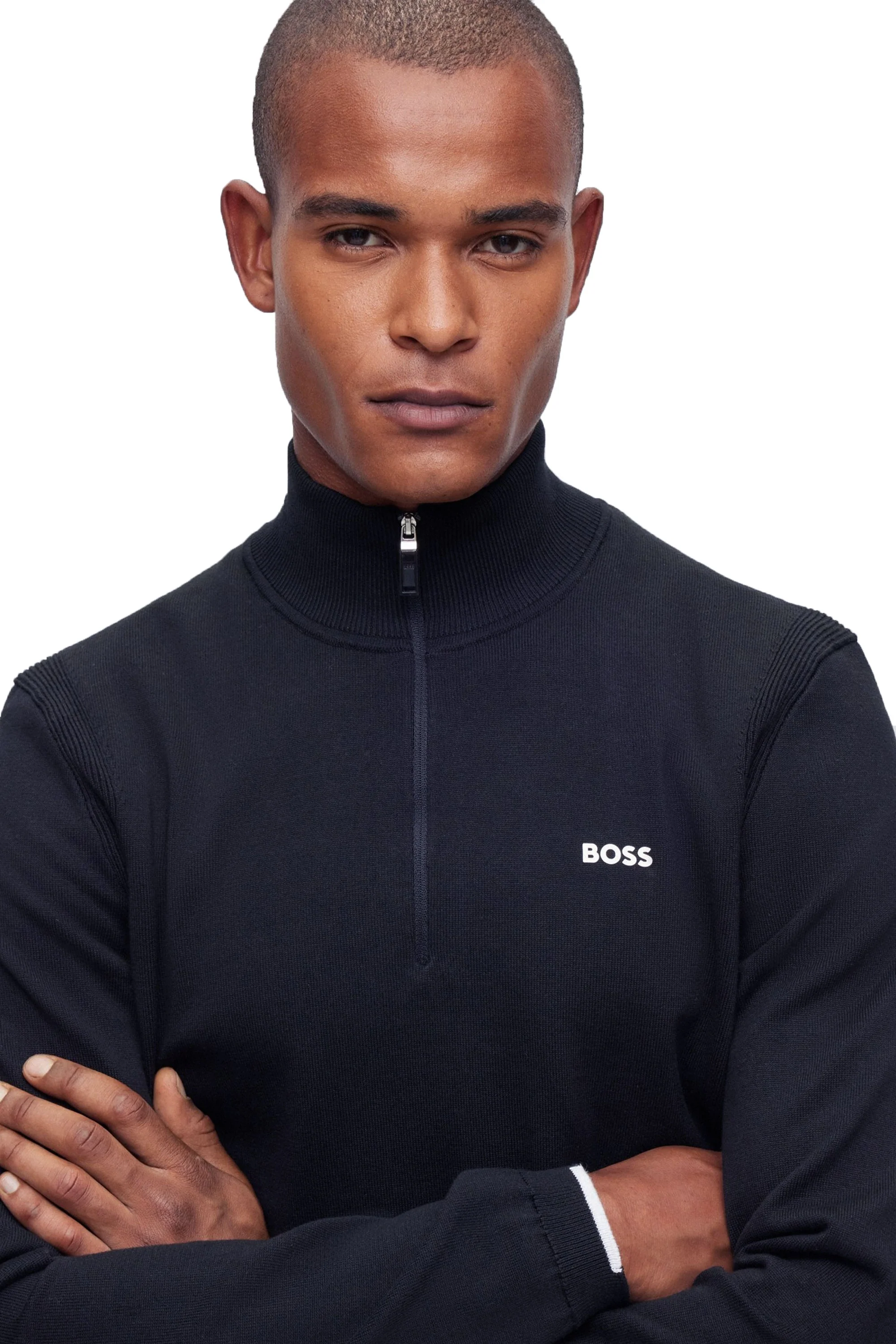 Boss Ever-x_qz Half Zip Knitwear Dark Blue - Image 2