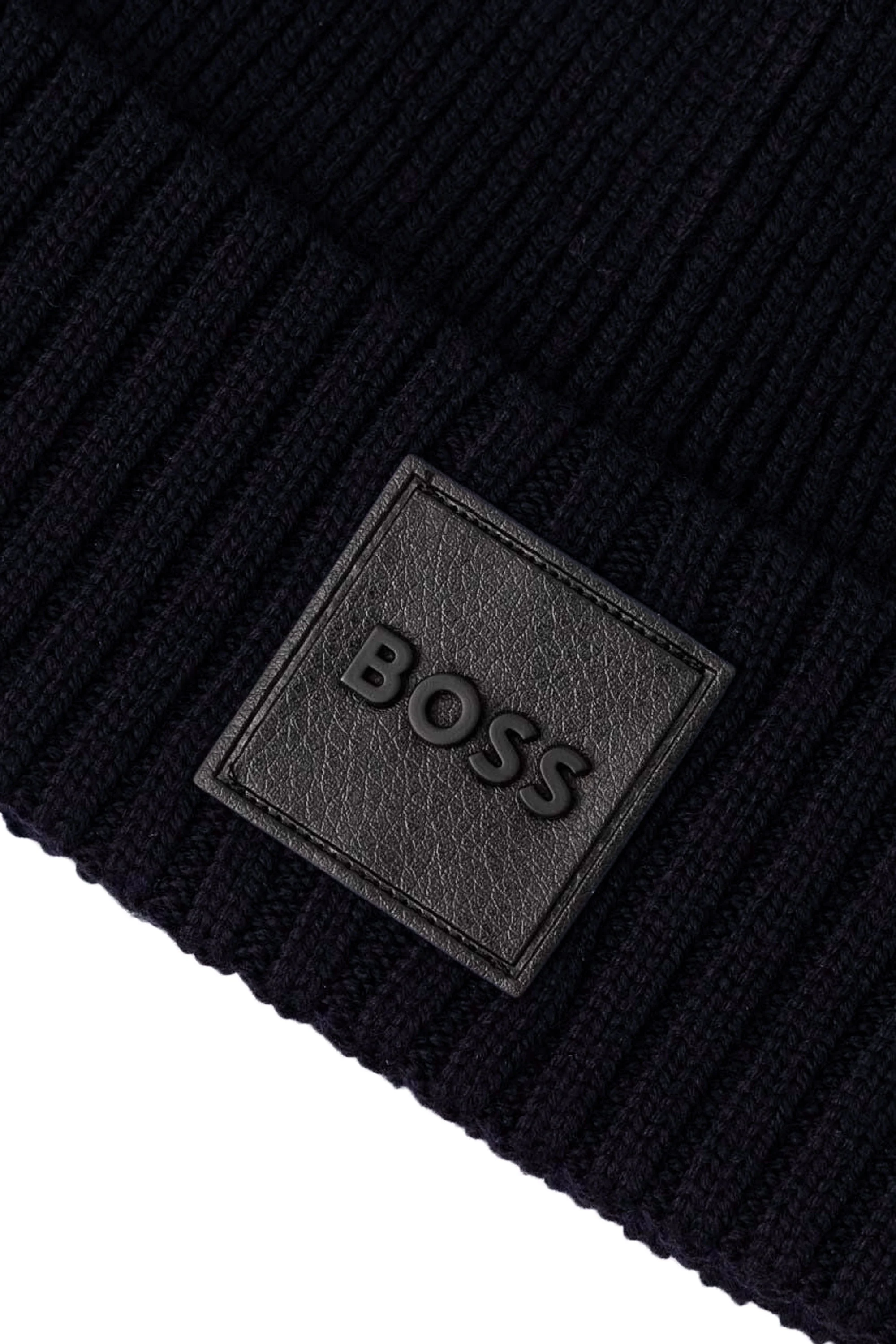 Boss Flavio Beanie Hat Dark Blue - Image 2