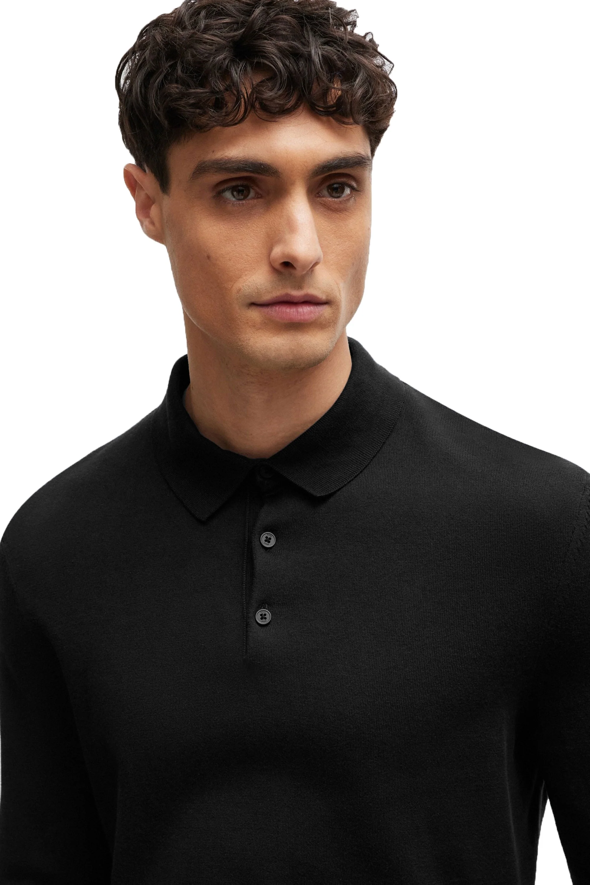 Boss Gemello Knitted Polo Black - Image 3