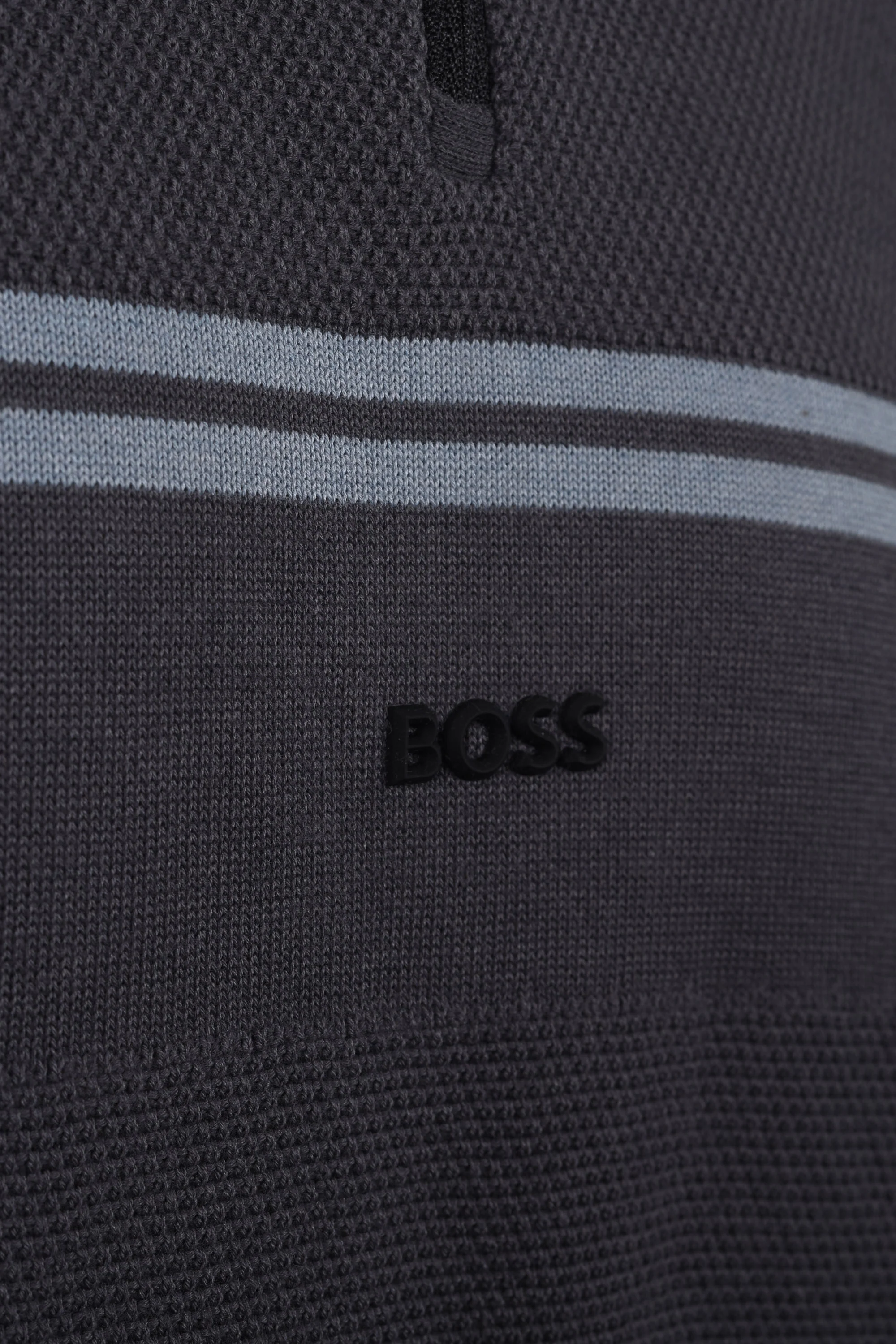 Boss Green Zone Half Zip Knitwear Dark Grey - Image 3