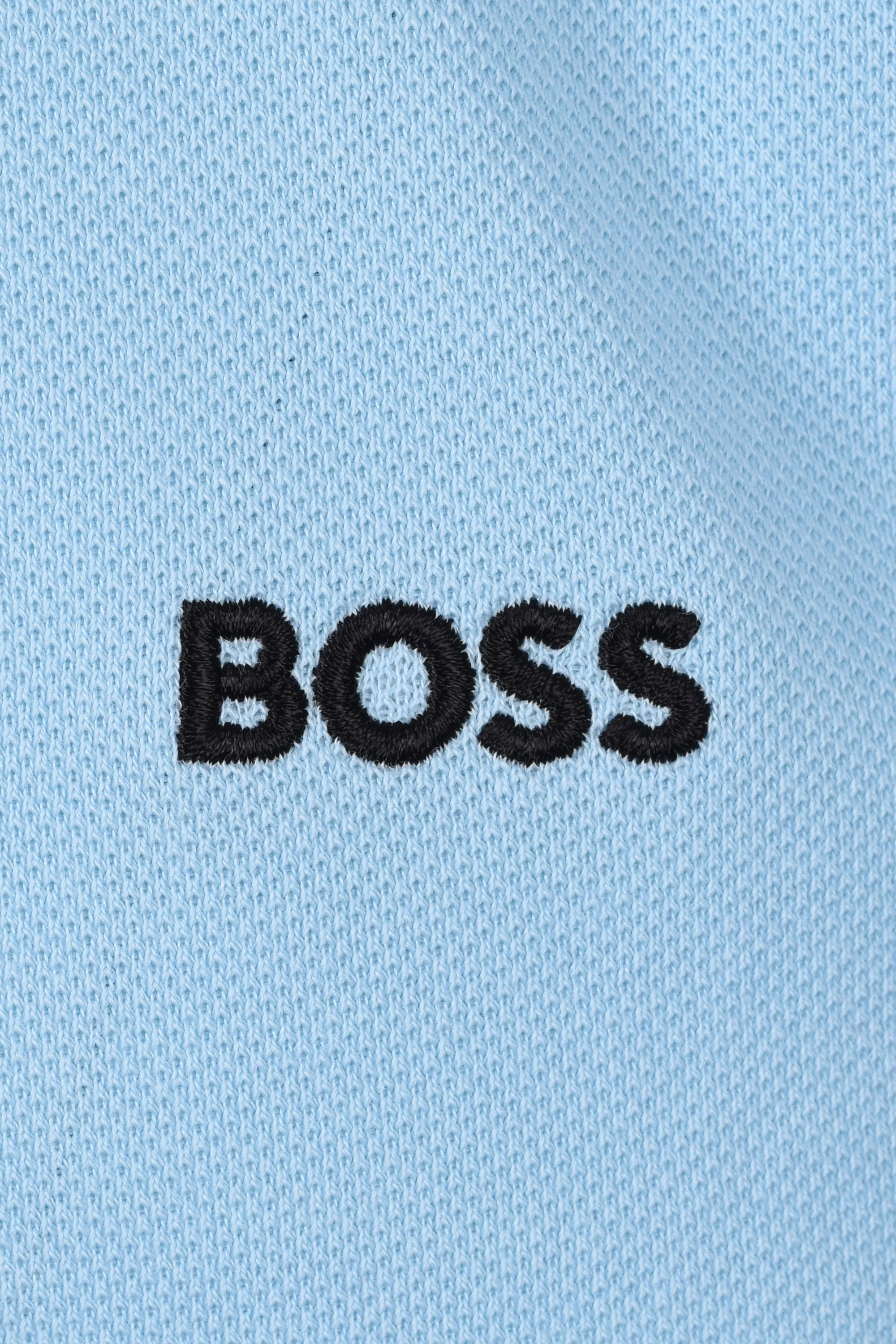 Boss Green Paddy Polo Shirt Light Pastel Blue - Image 3