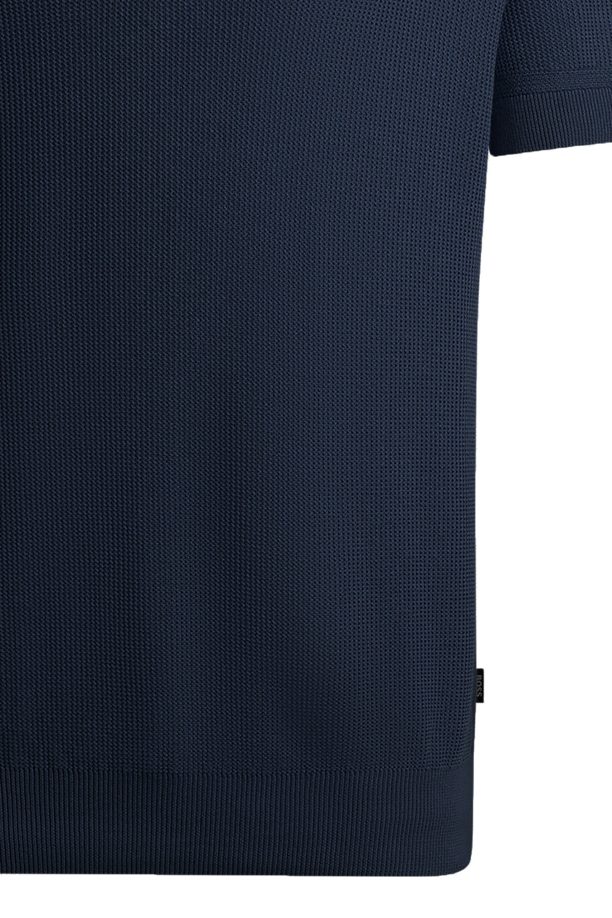 Boss H-daremo Knitted Polo Shirt Dark Blue - Image 3