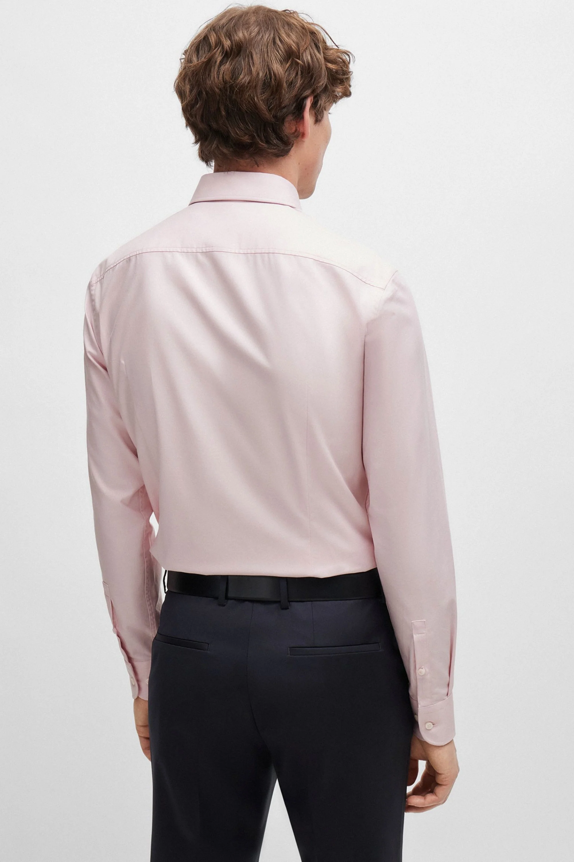 Boss H-hank-kent-c6-242 Long Sleeved Shirt Light Pastel Pink - Image 4