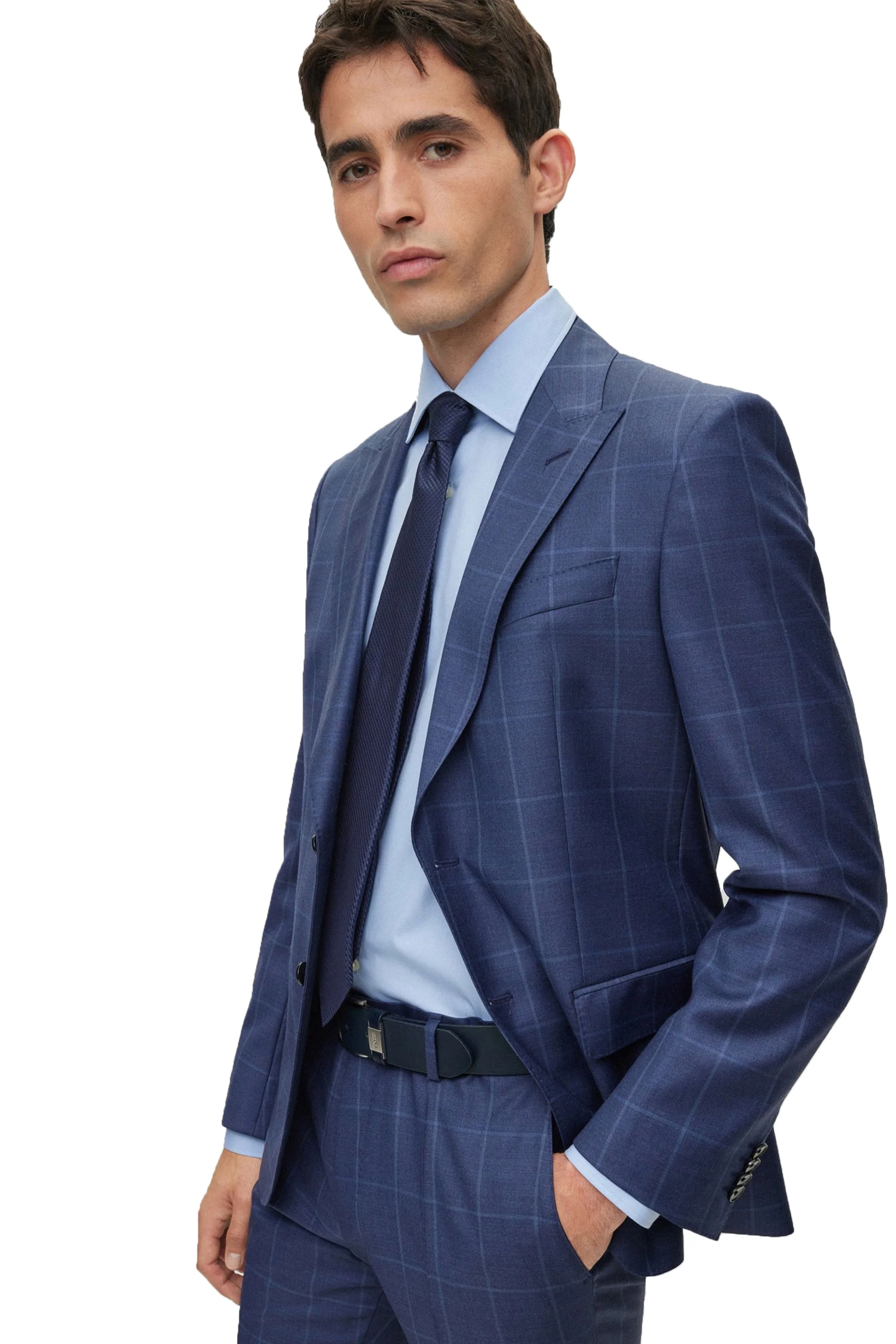 Boss H-huge-2pce-peak -232 Suit Dark Blue - Image 6