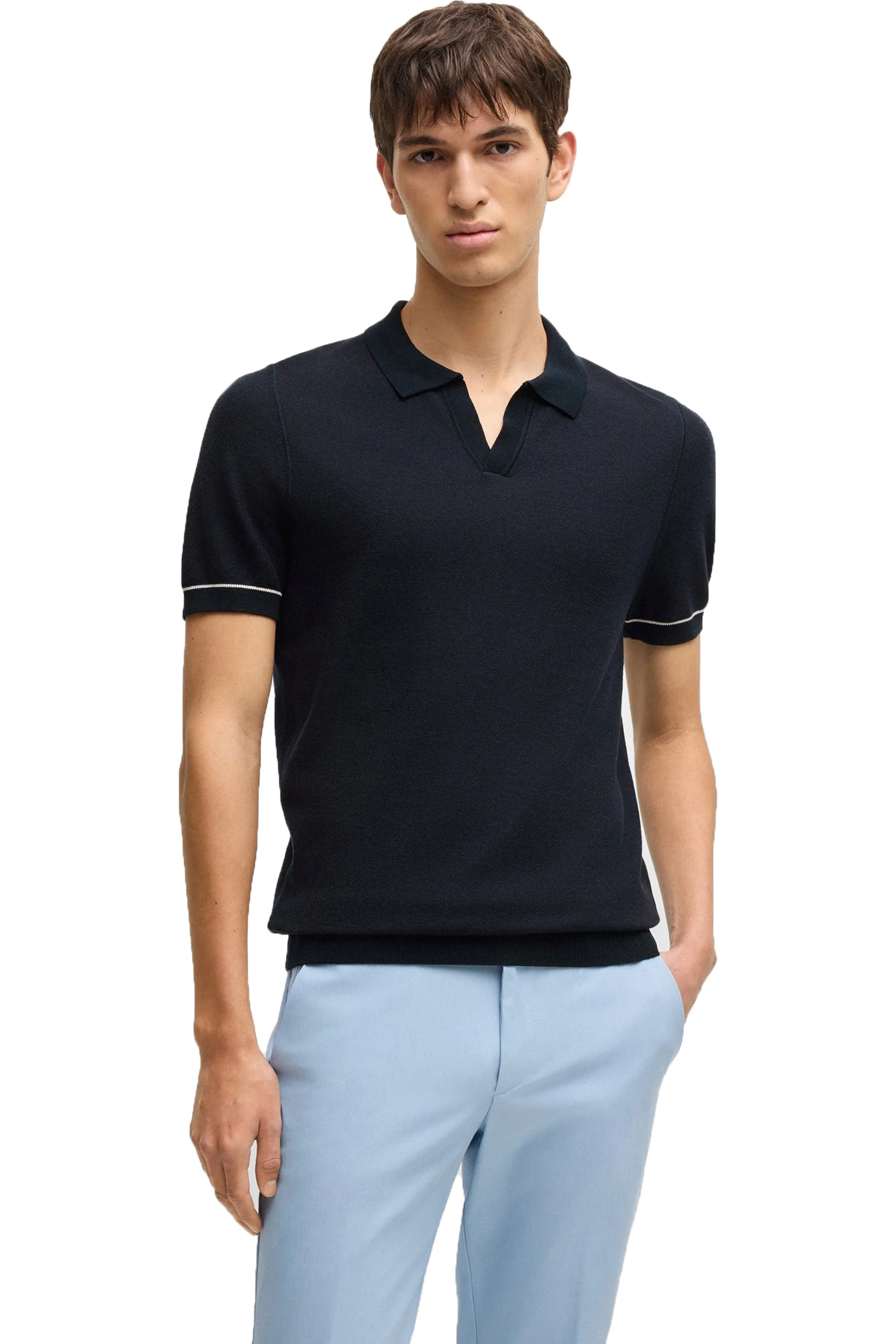 Boss H-jianluca Polo Shirt Dark Blue - Image 2
