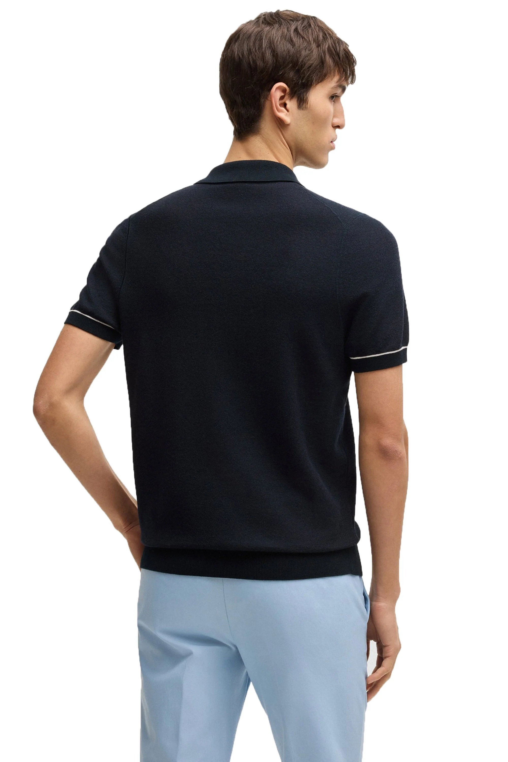 Boss H-jianluca Polo Shirt Dark Blue - Image 3