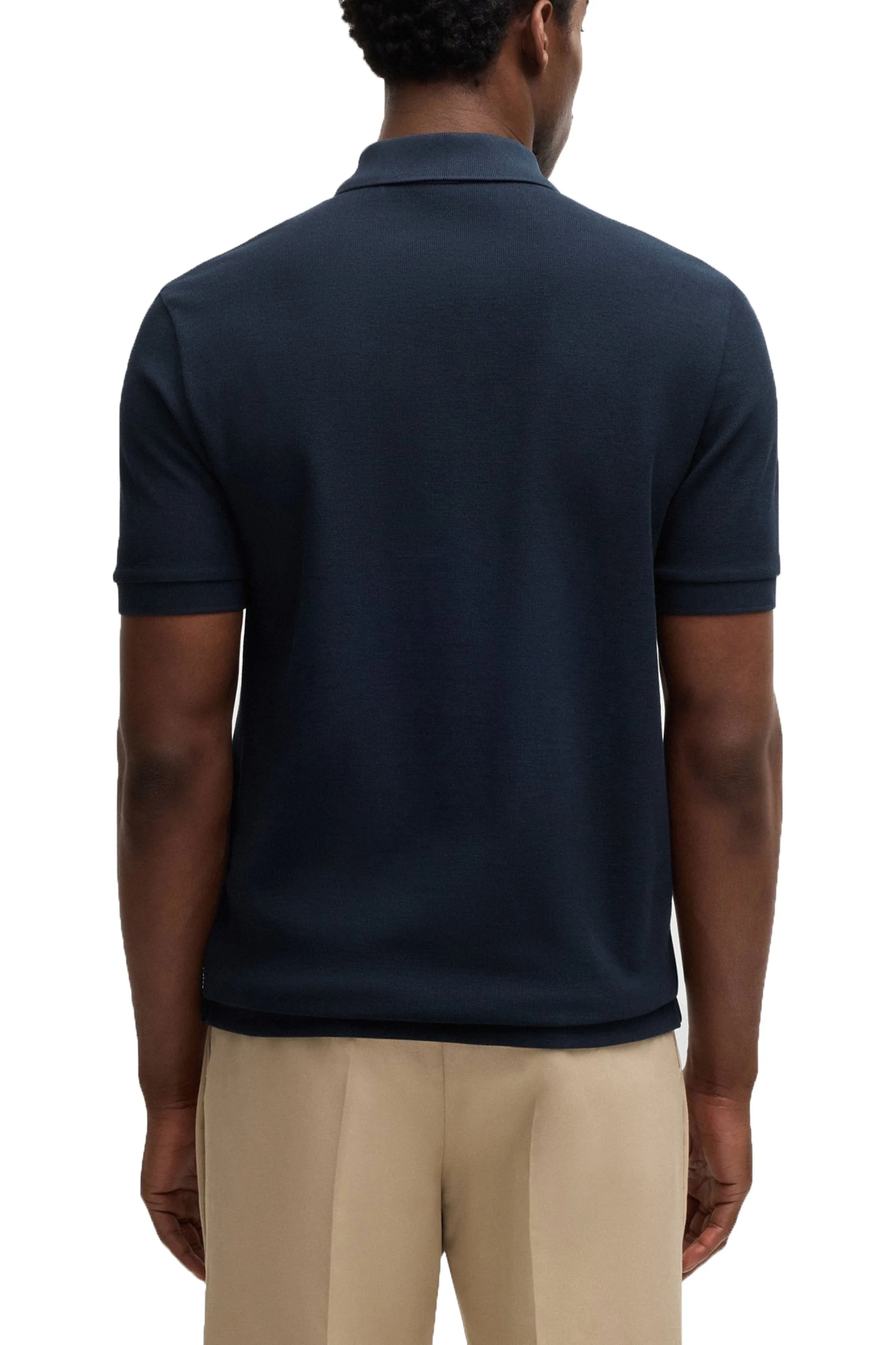 Boss H-paras 120 Polo Shirt Dark Blue - Image 3