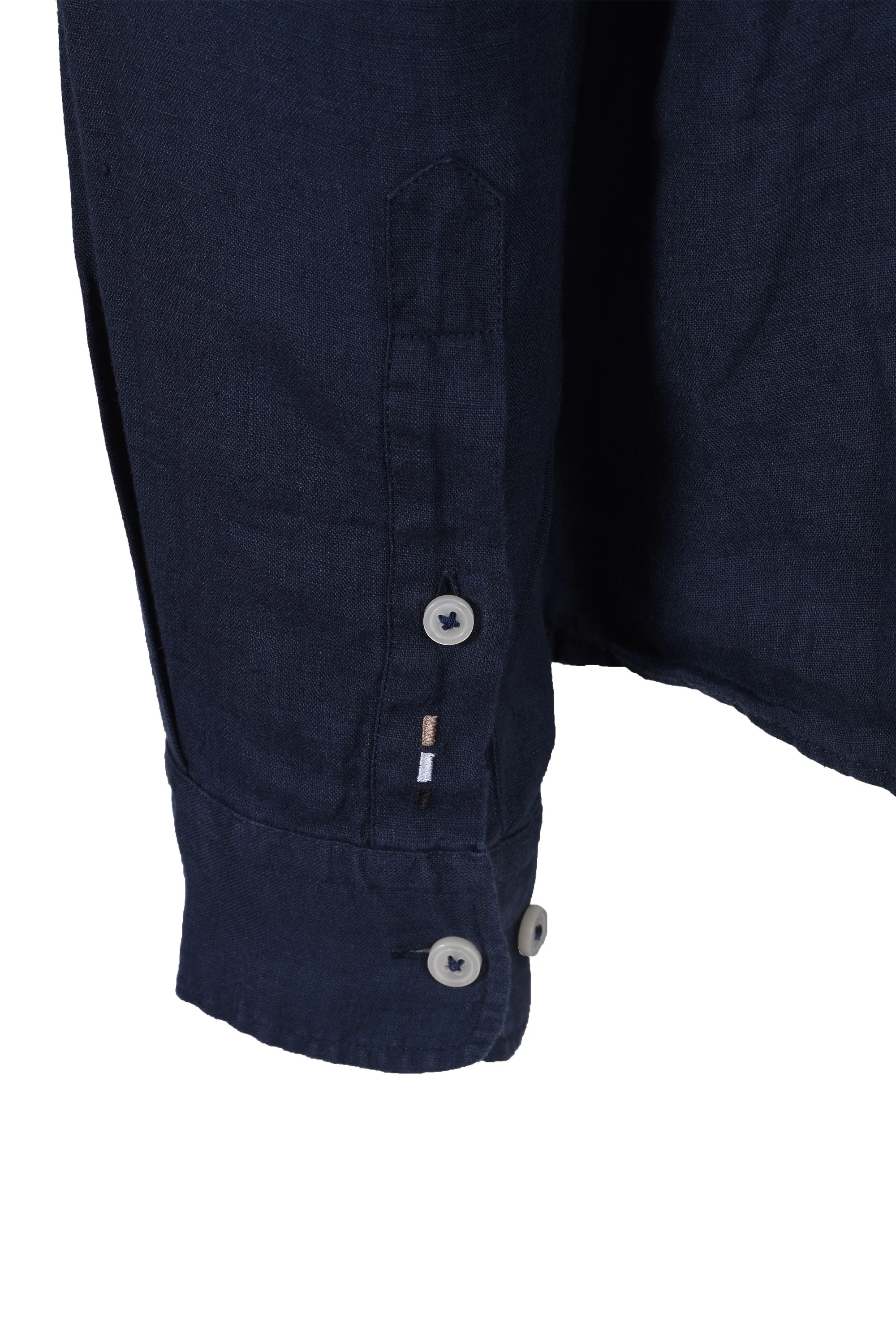 Boss H-roan-bd-e-c1-243 Linen Shirt Dark Blue - Image 5