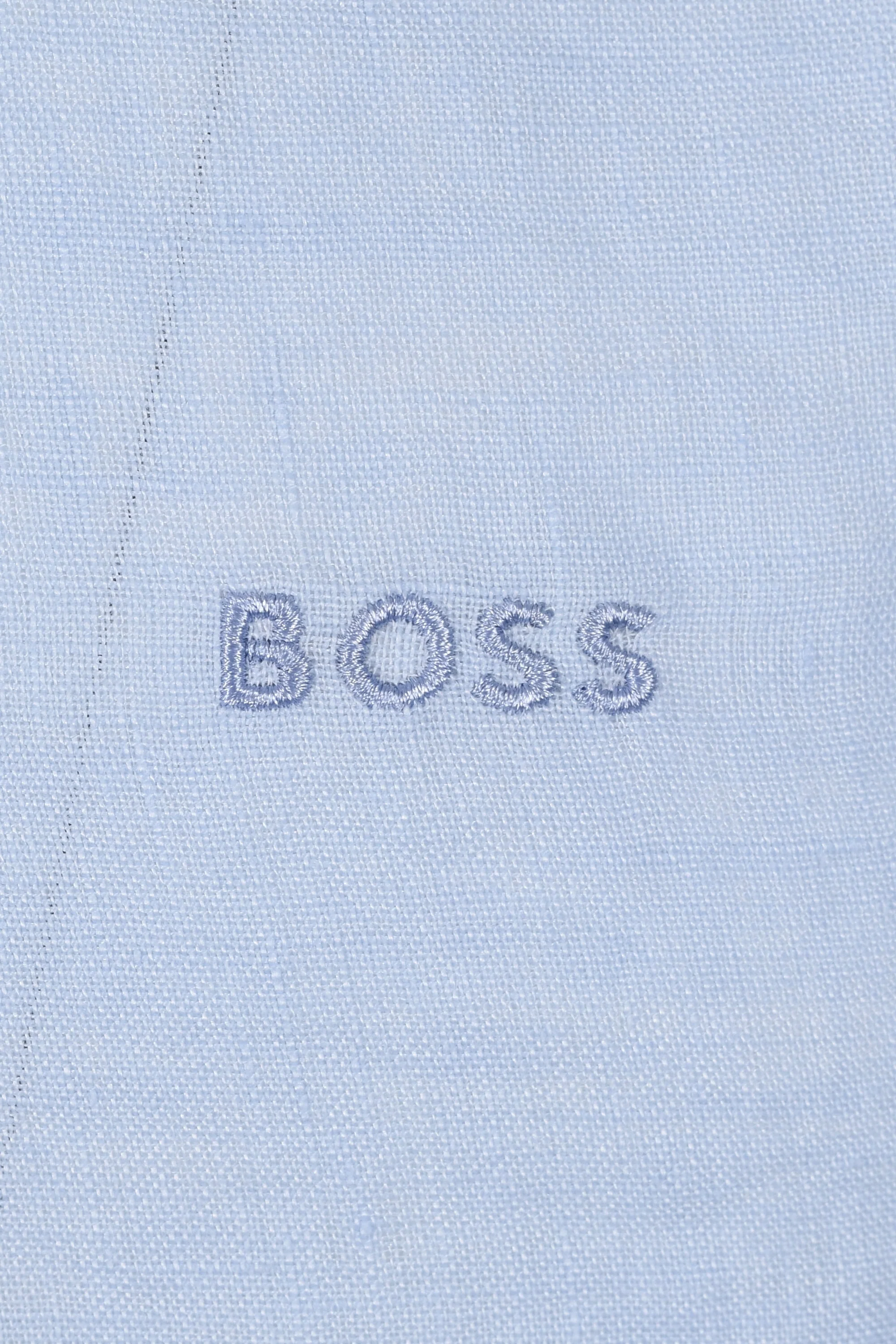 Boss H-roan-bd-e-c1-243 Linen Shirt Light Pastel Blue - Image 3
