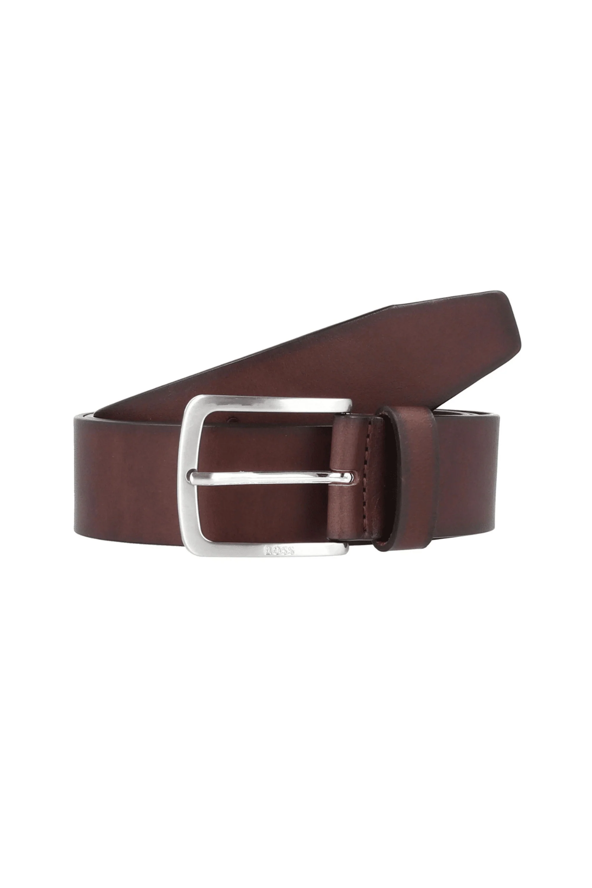 Boss Black Jor Leather Belt Dark Brown