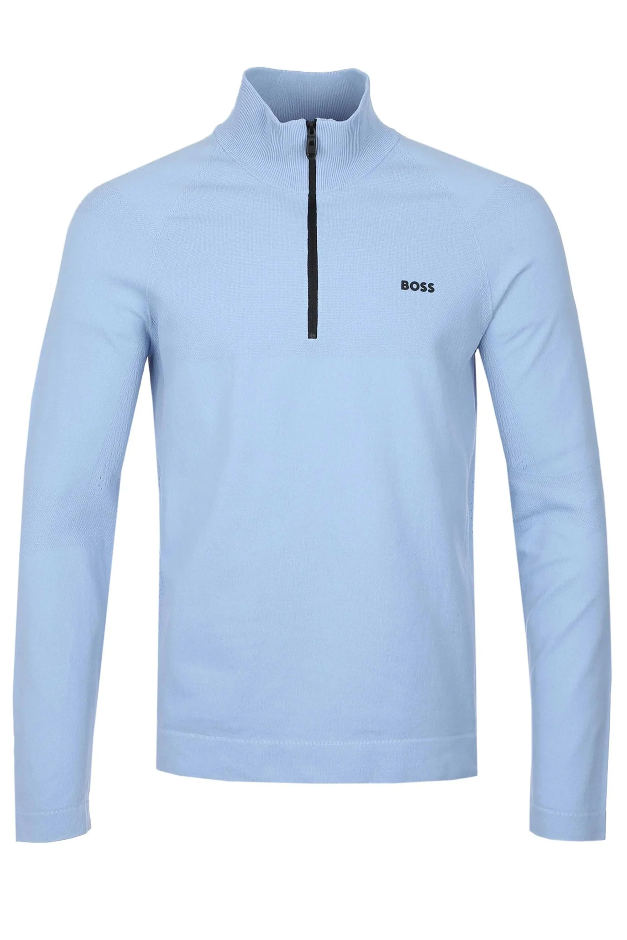 Boss K_seamless Tech_qz Half Zip Knitwear Open Blue