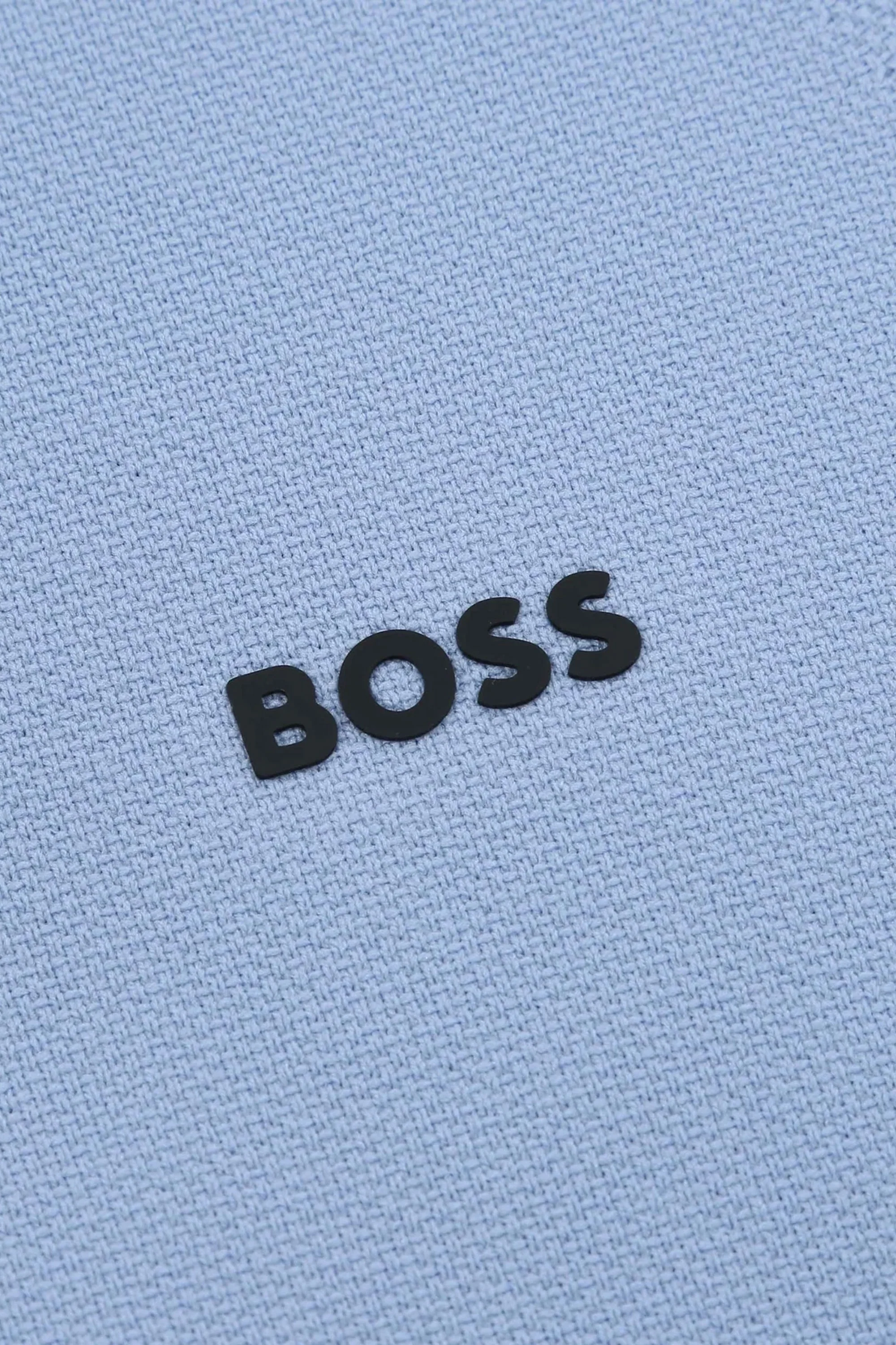 Boss K_seamless Tech_qz Half Zip Knitwear Open Blue - Image 2