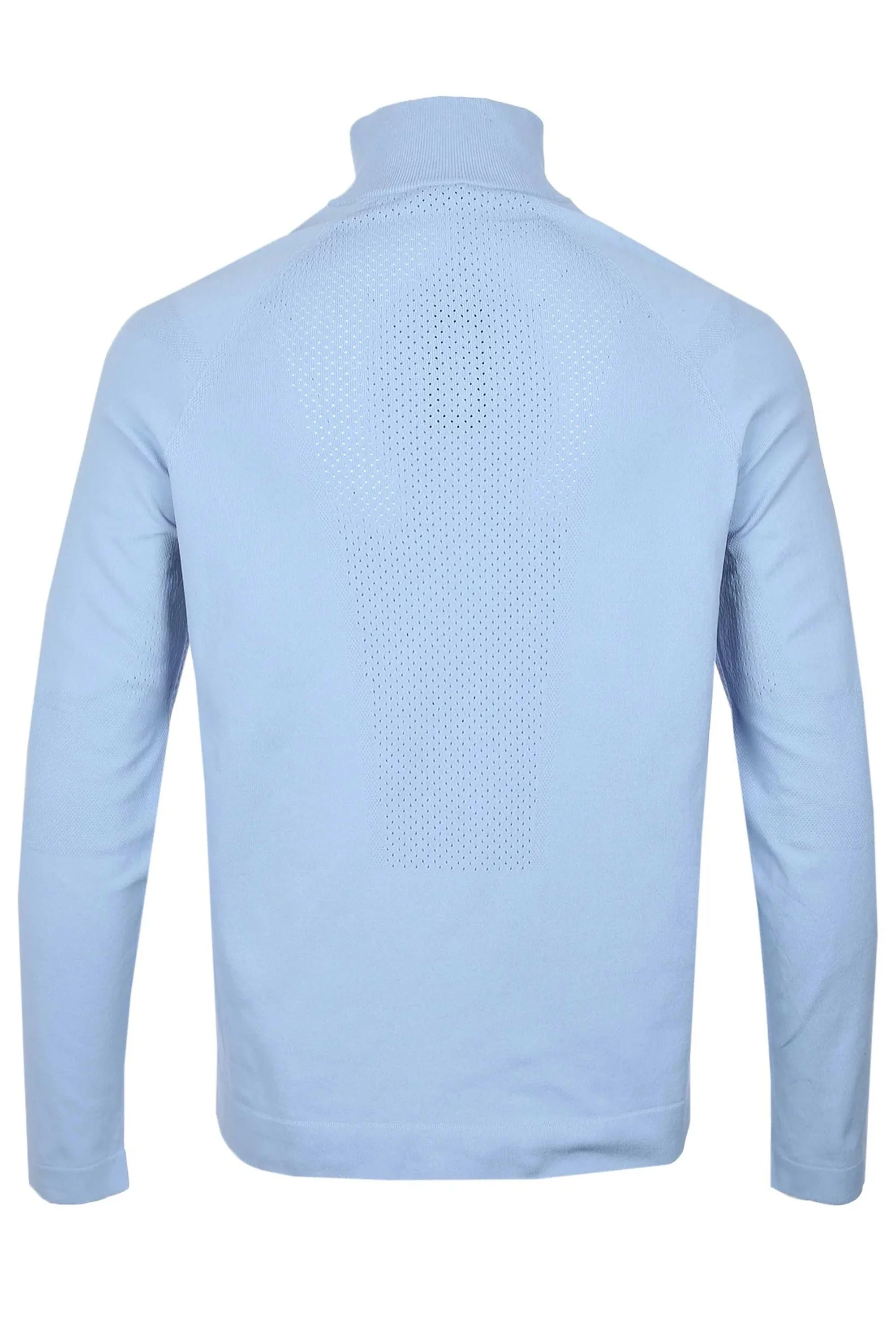 Boss K_seamless Tech_qz Half Zip Knitwear Open Blue - Image 3