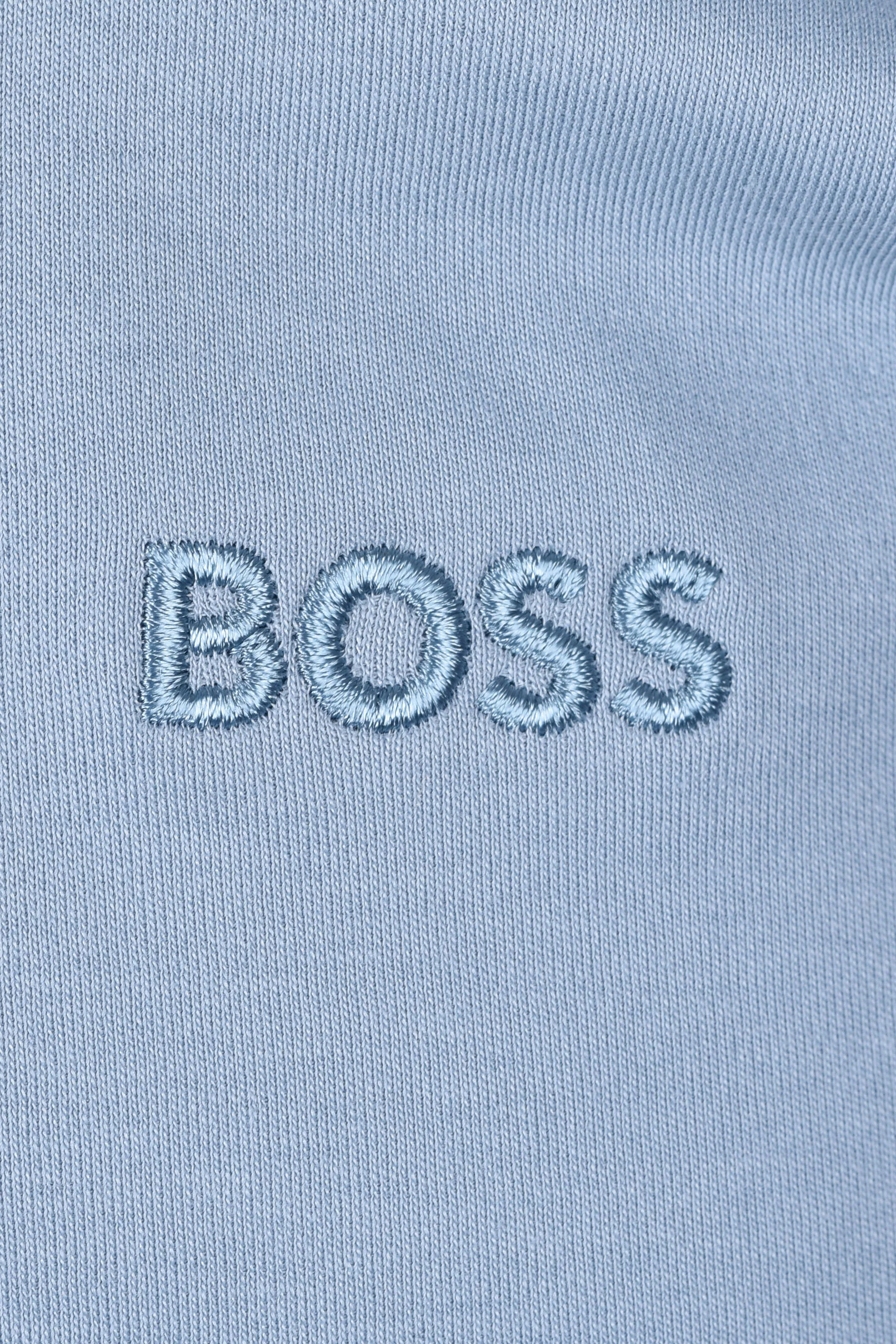Boss Orange Interlock Polo Light Pastel Blue - Image 3