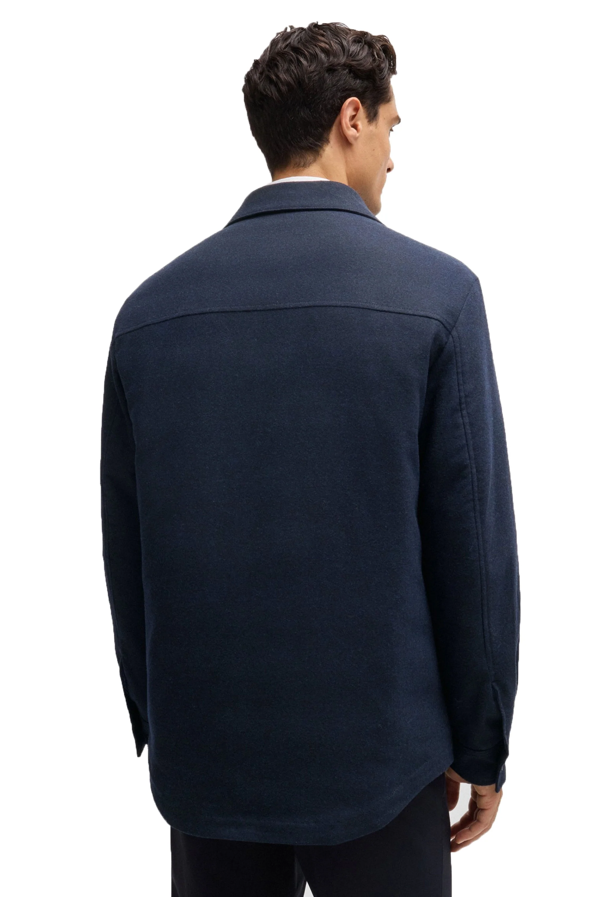 Boss P-Carper-Os-Inpad244 Padded Overshirt Dark Blue - Image 4