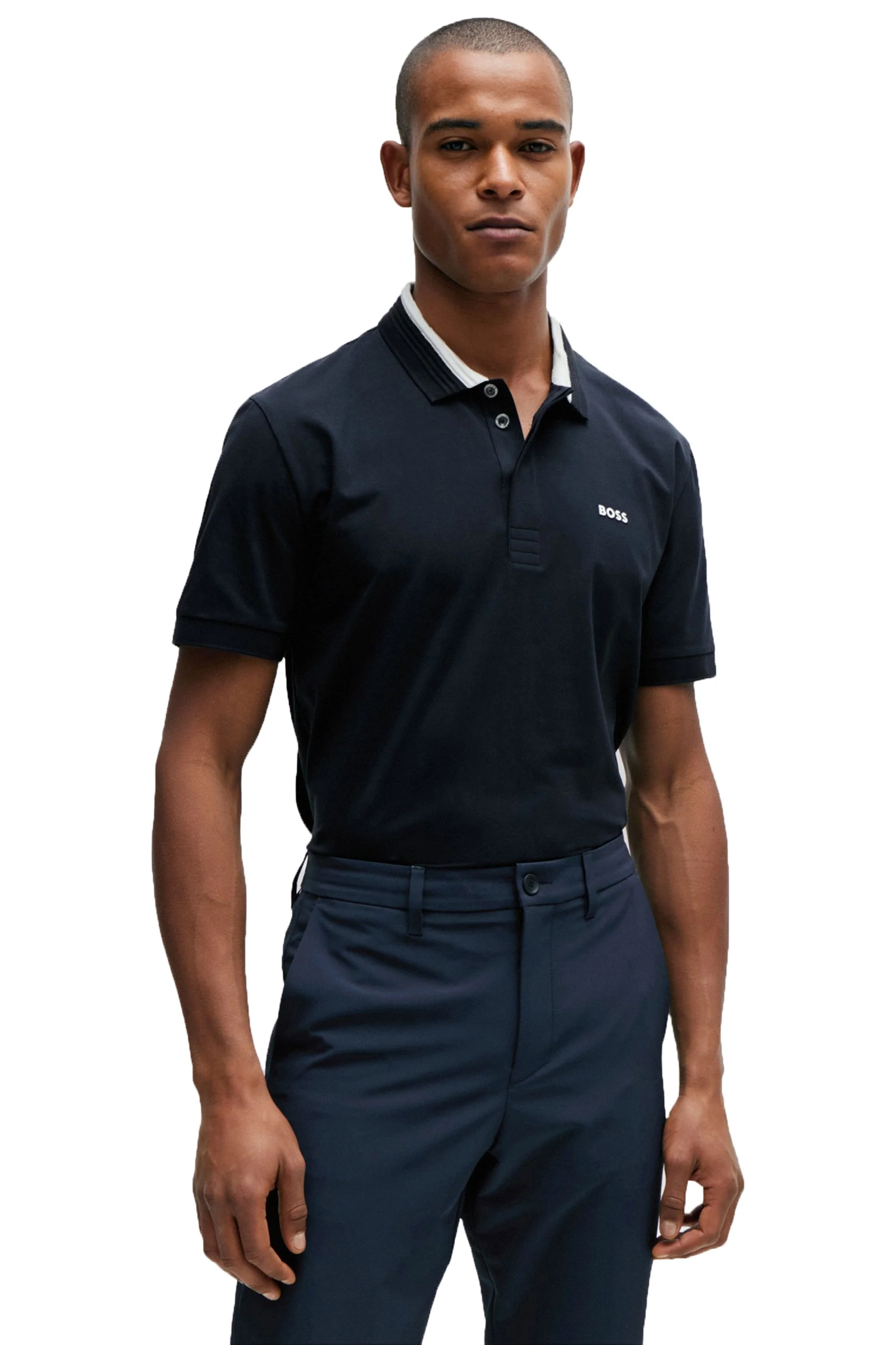 Boss Paddy 1 Polo Shirt Dark Blue - Image 2