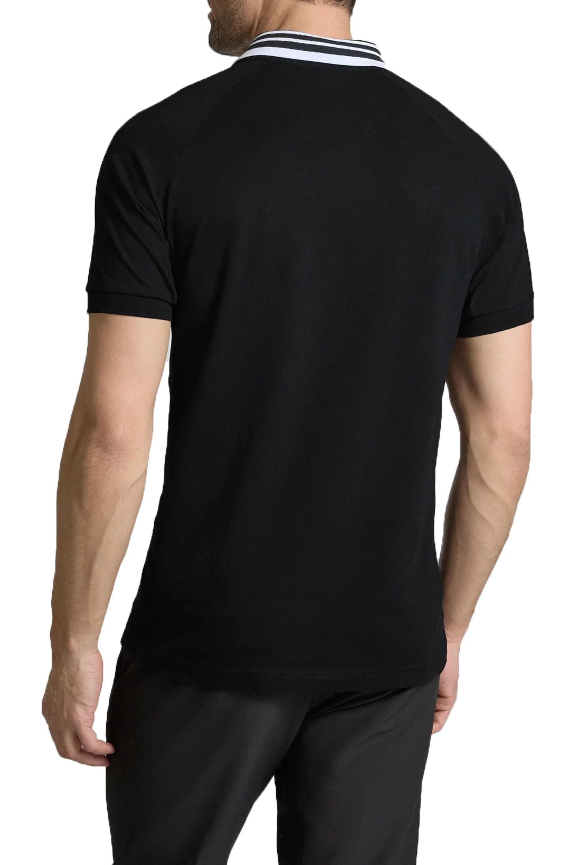 Boss Paddy Rib Polo Shirt Black - Image 3