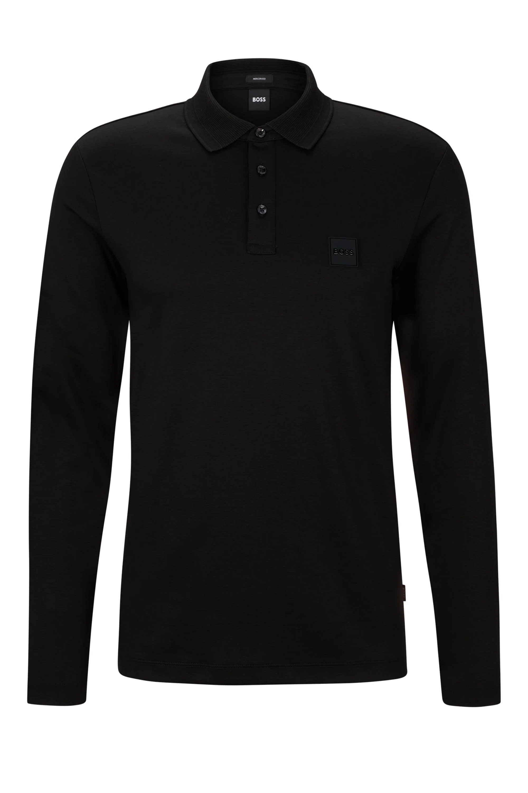 Boss Pado 08 Long Sleeved Polo Shirt Black