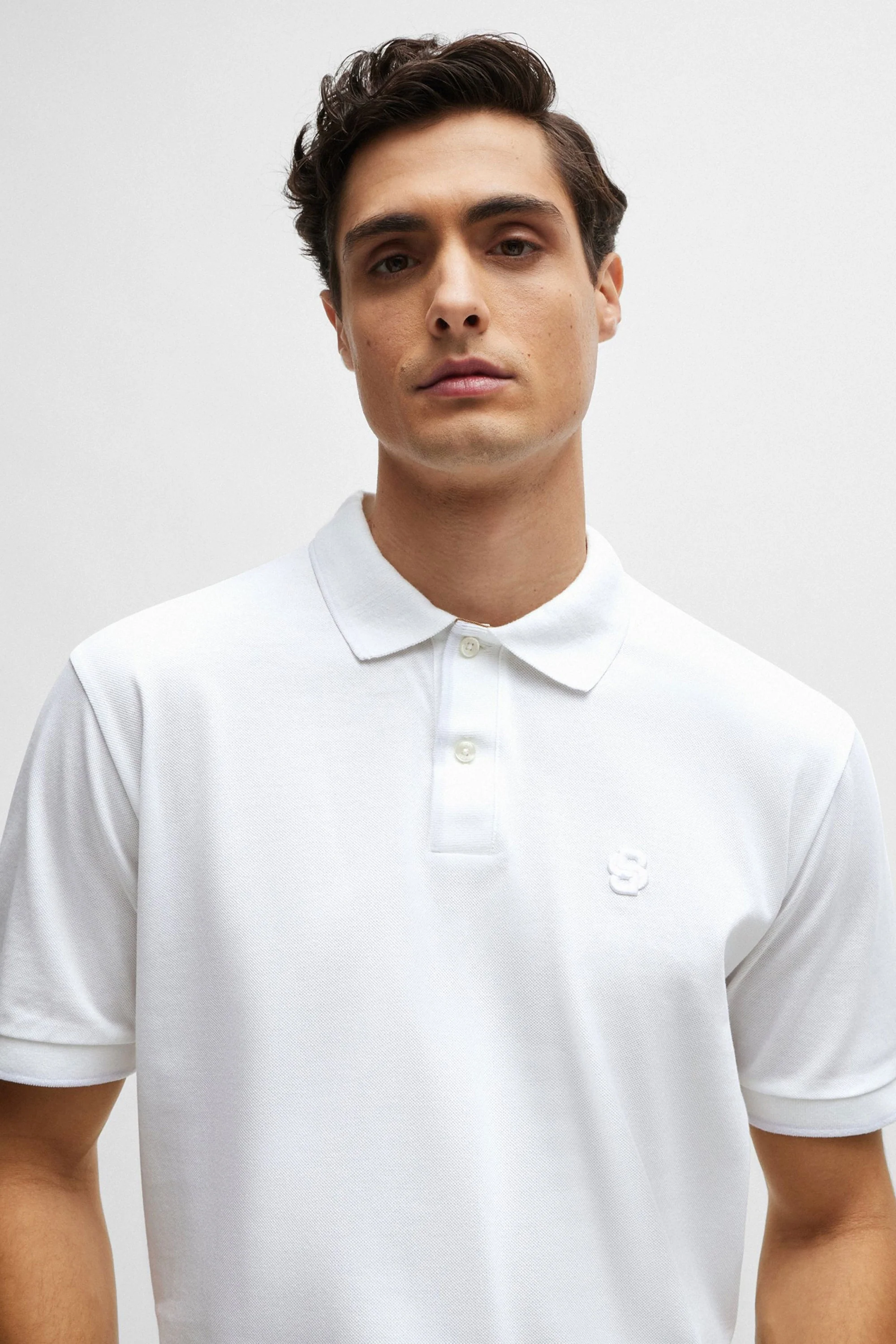 Boss Parlay 210 Polo Shirt White - Image 2