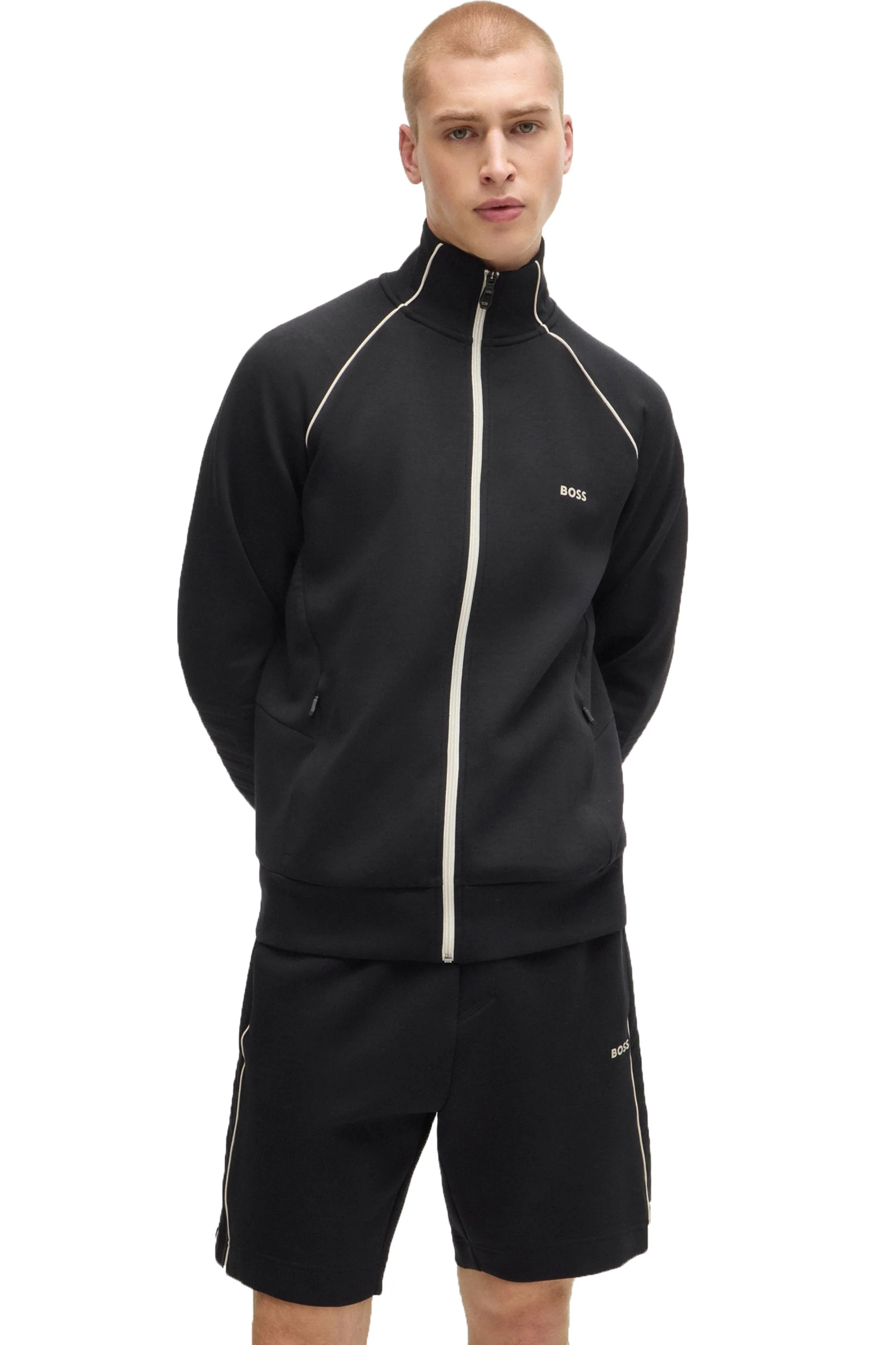 Boss Skaz 1 Full Zip Knitwear Black - Image 3