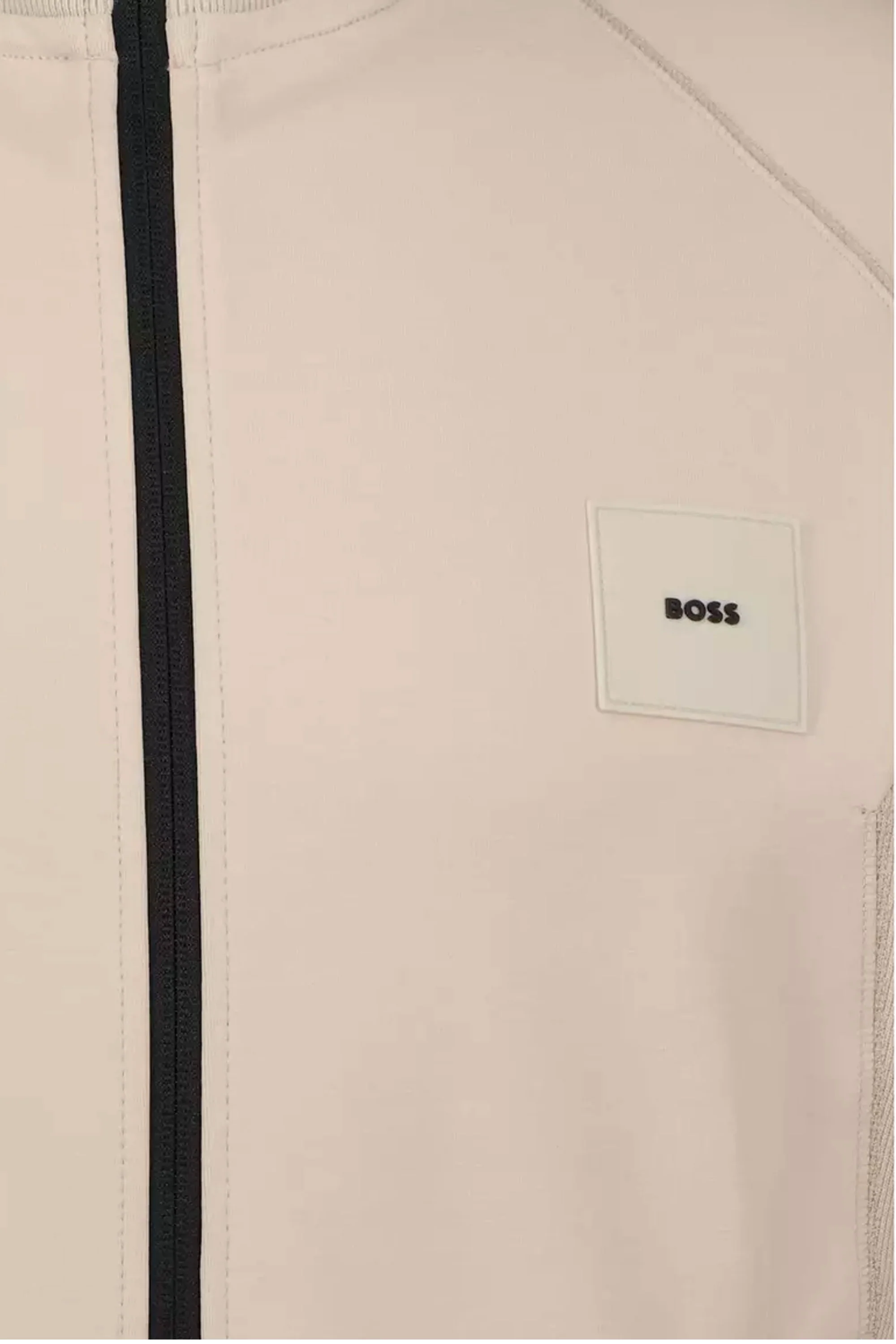 Boss Skaz Rib Full Zip Knitwear Open Beige - Image 4