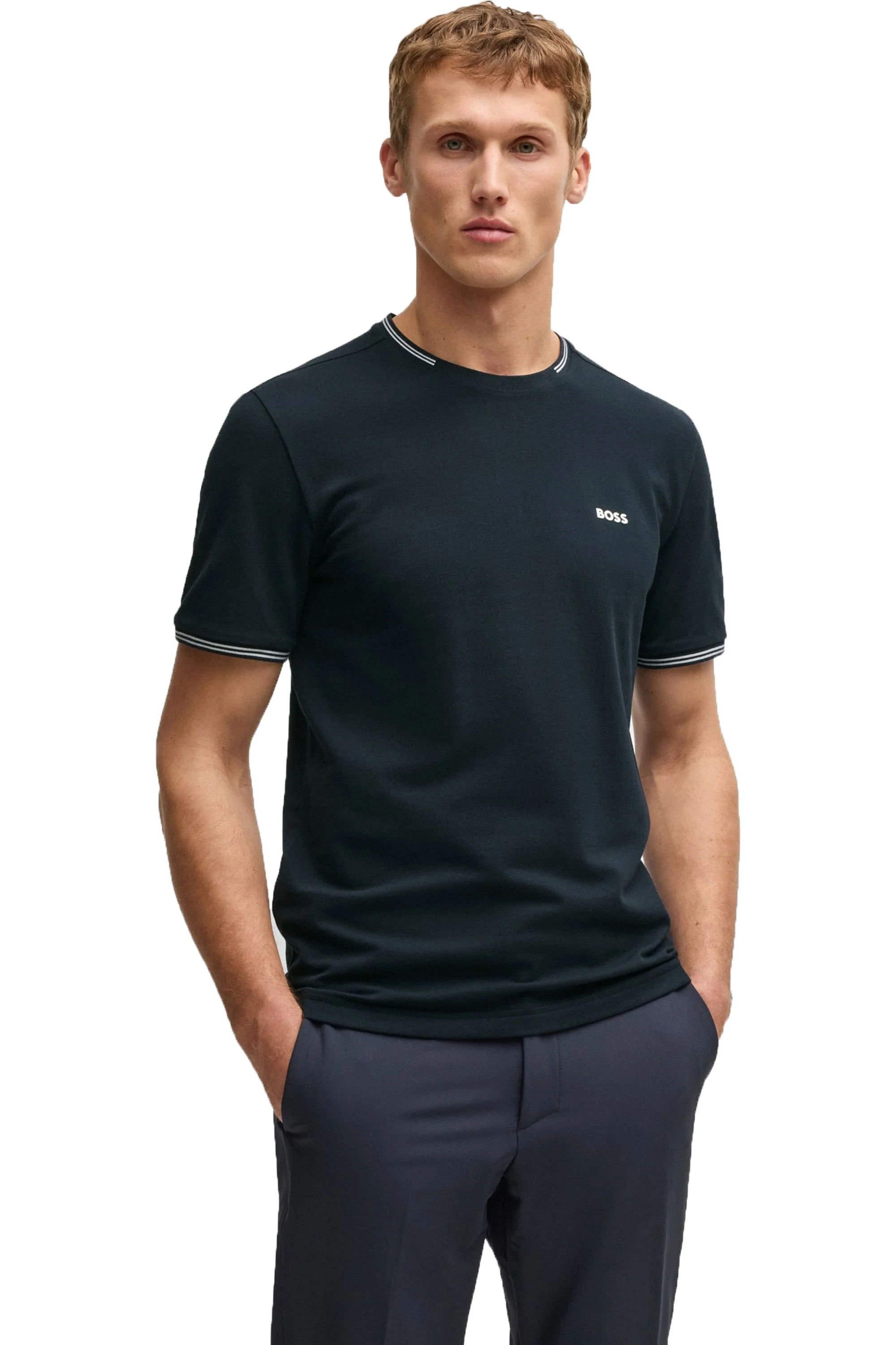 Boss Taul T-Shirt Navy/white - Image 3