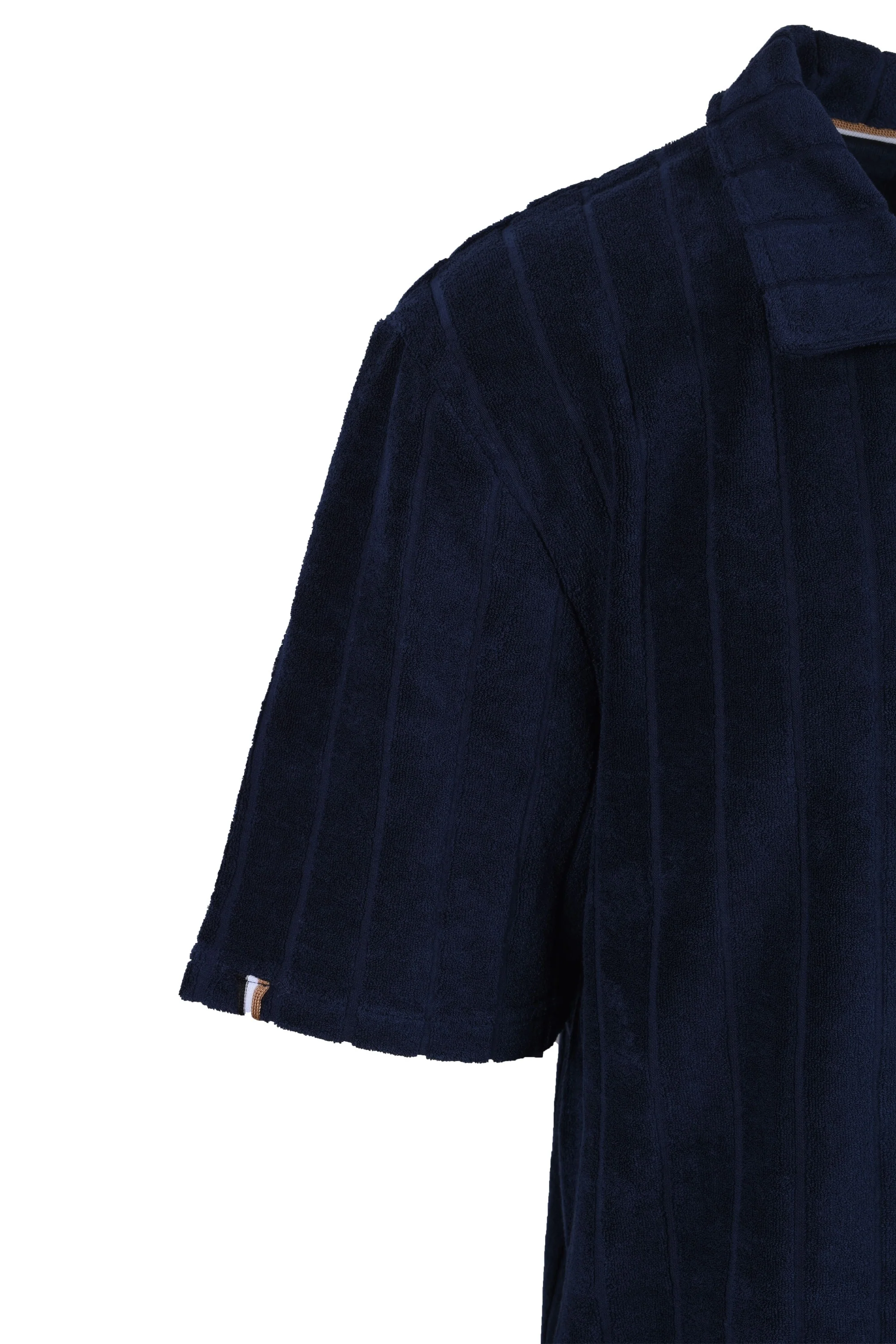 Boss Toweling Polo Shirt Navy - Image 4