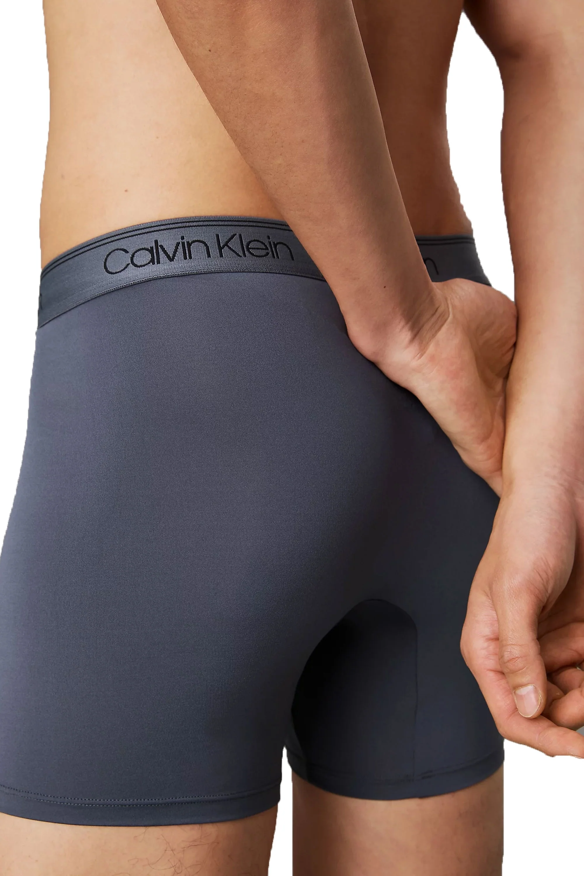 Calvin Klein Microfiber Boxer Brief Black/Olive/Grey - Image 2