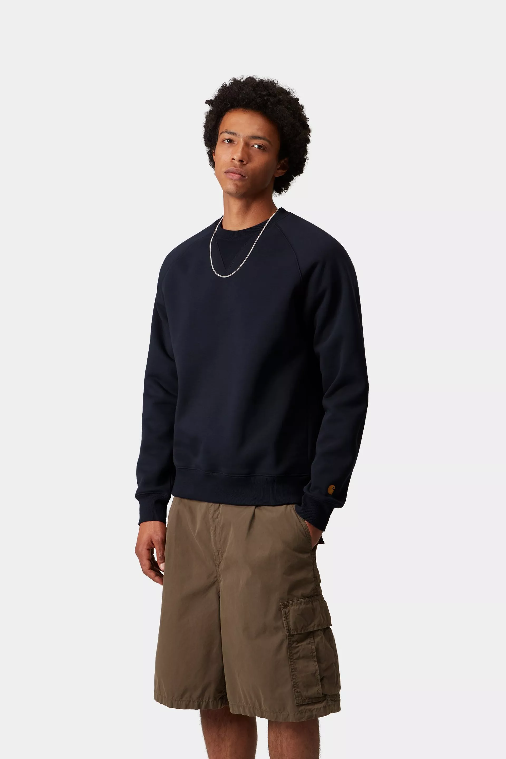 Carhartt CARHARTT CHASE SWEATSHIRT DARK NAVY/GOLD - Image 2