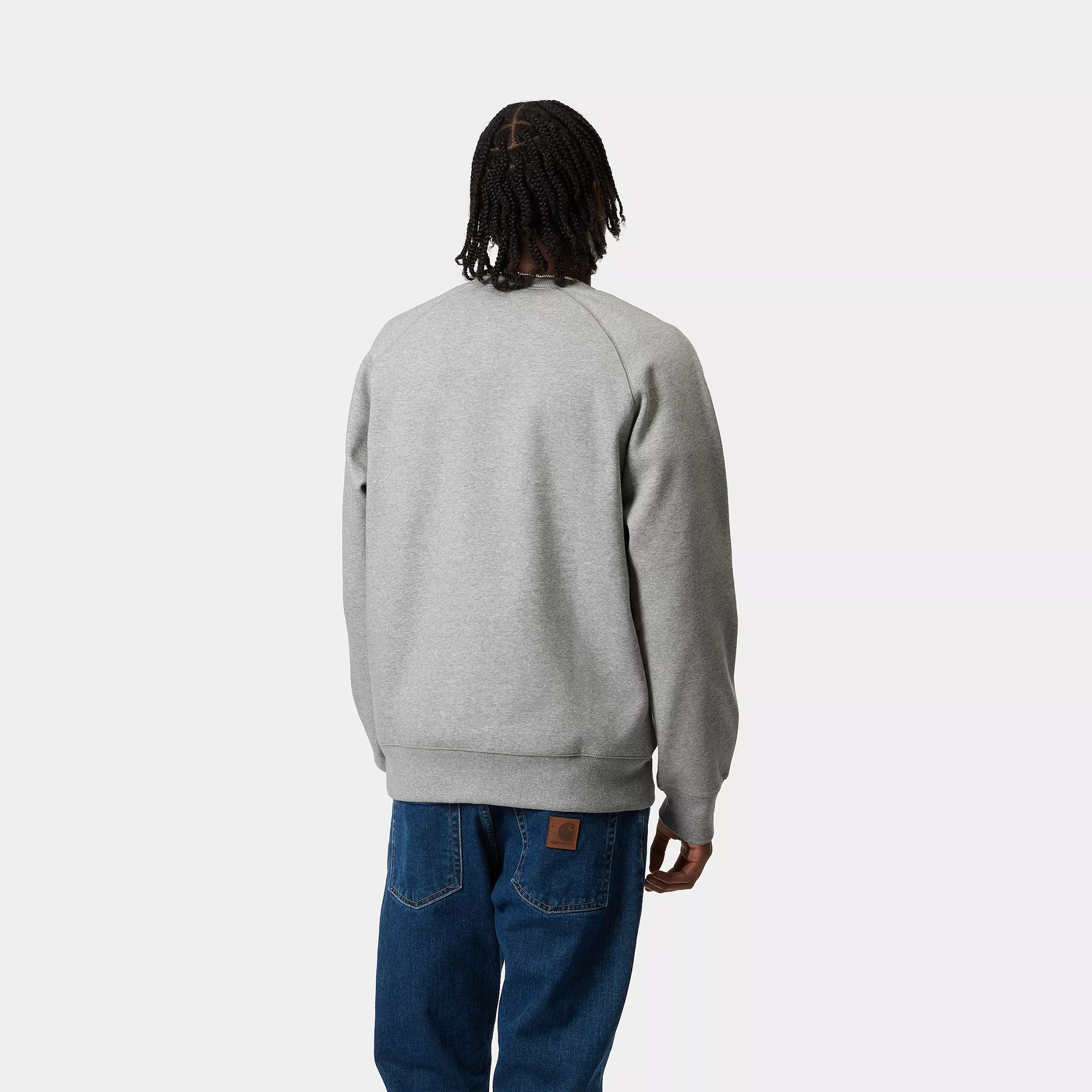 CARHARTT CHASE SWEATSHIRT GREY HEATHER/GOLD - Image 4