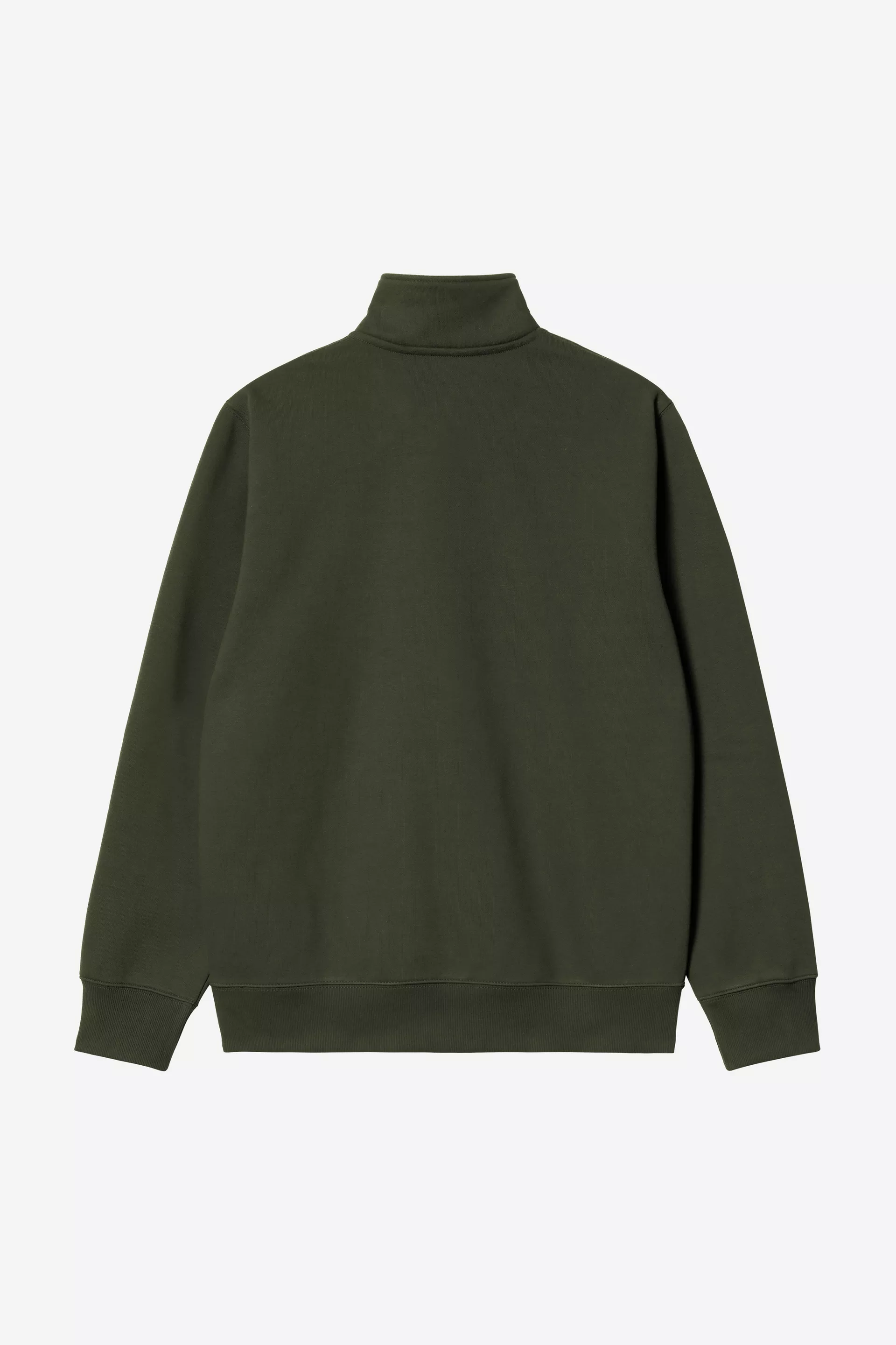 CARHARTT CHASE ZIP NECK SWEATSHIRT OLIVE/GOLD - Image 4