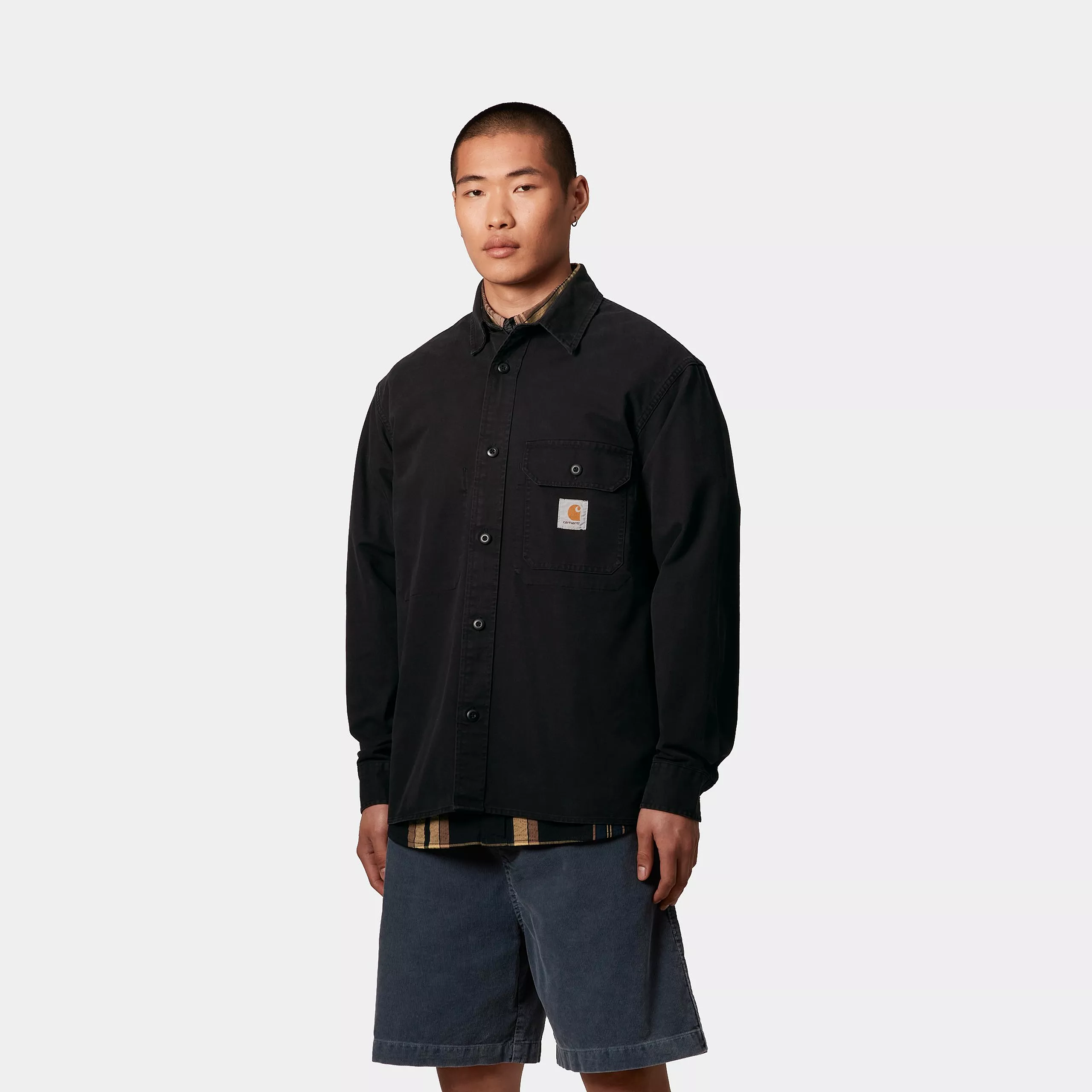 CARHARTT RENO COTTON DRILL OVERSHIRT BLACK - Image 3