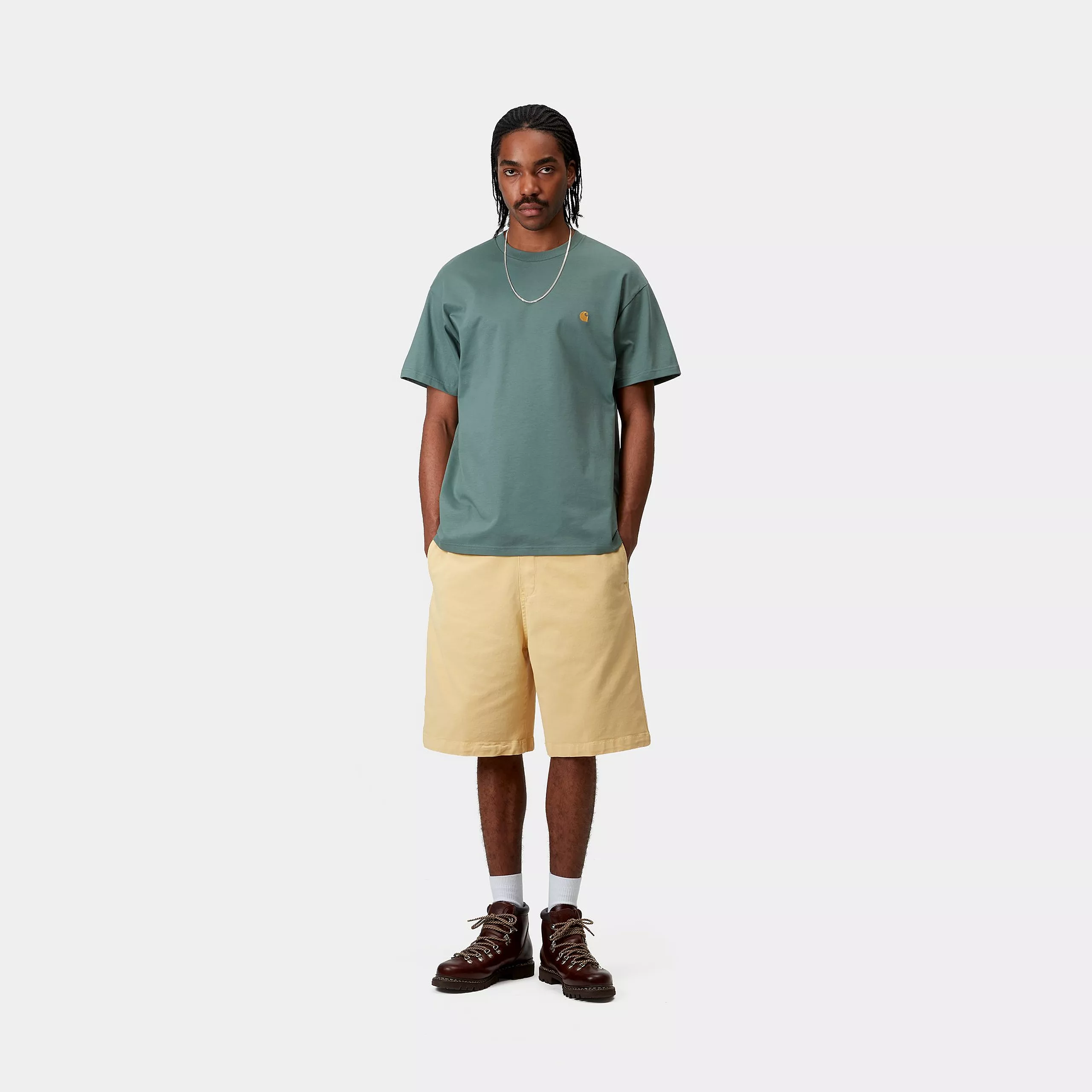 CARHARTT S/S CHASE T-SHIRT SILVER PINE /GOLD - Image 2
