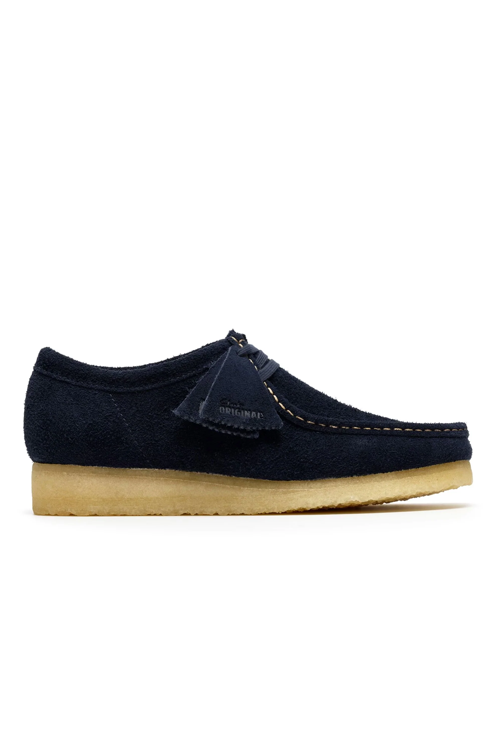 CLARKS ORIGINALS WALLABEE SHOE NAVY SUEDE