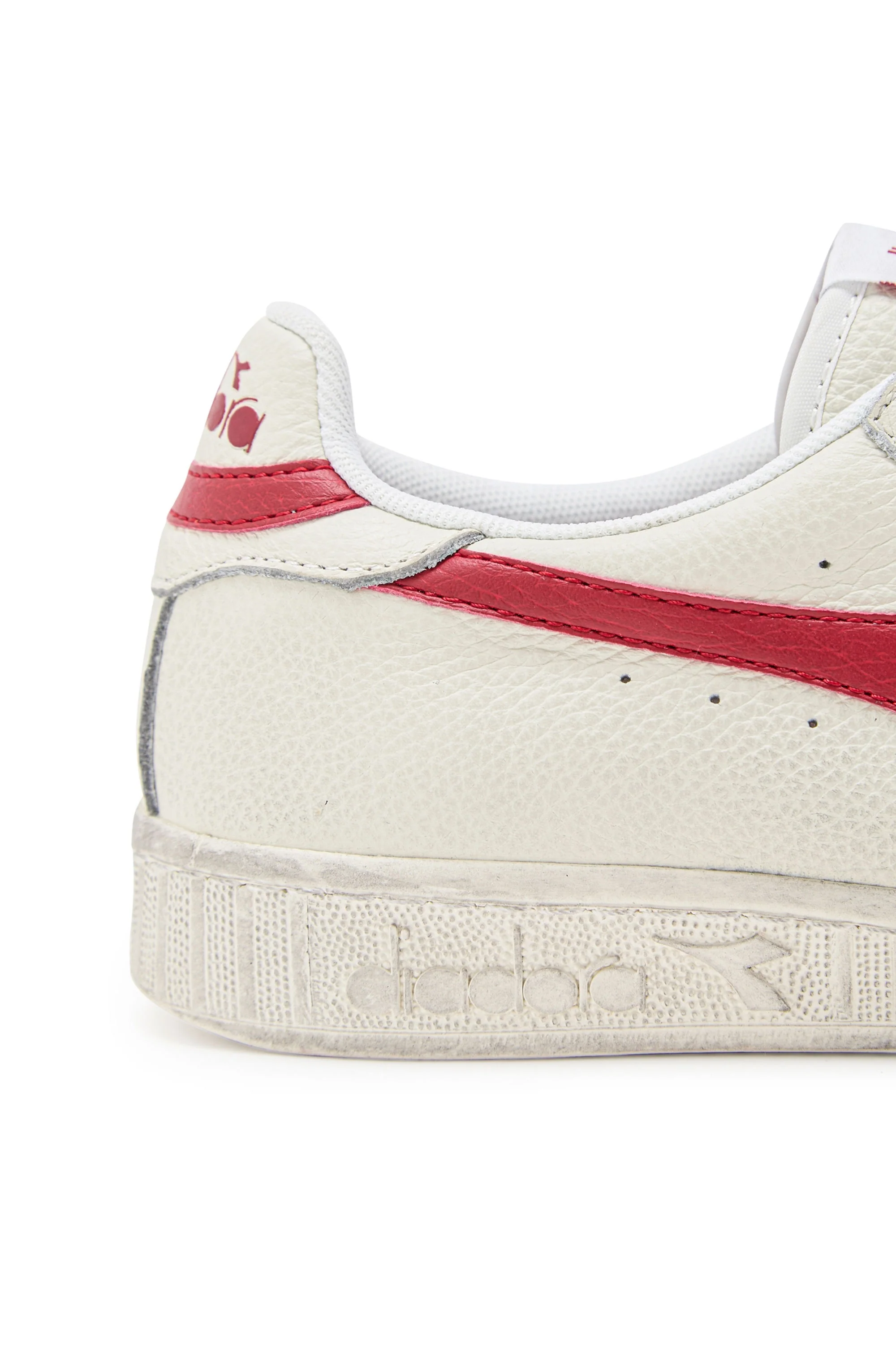 Diadora Game L Low Waxed Trainer White/Red Pepper - Image 4