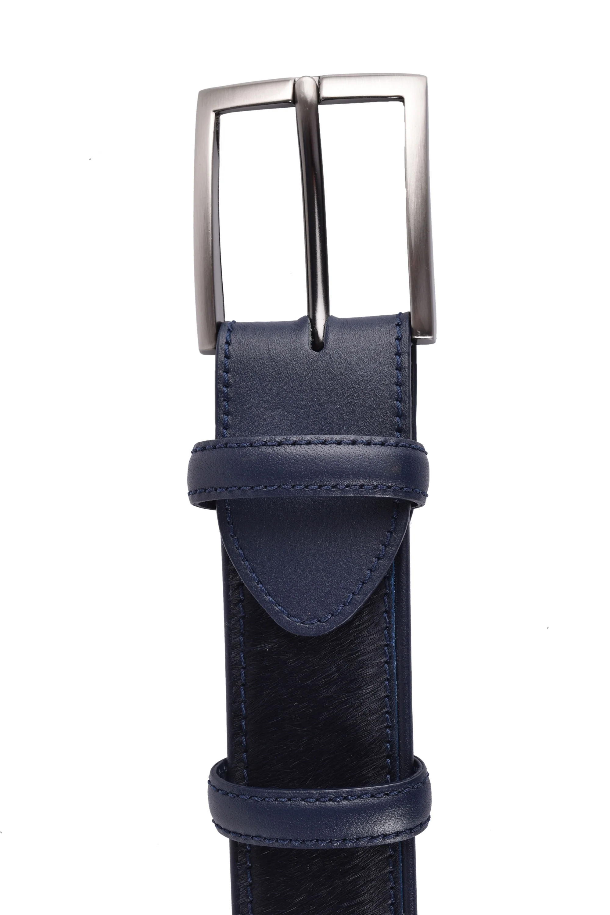 Elliot Rhodes Horsy Leather Belt Navy - Image 2