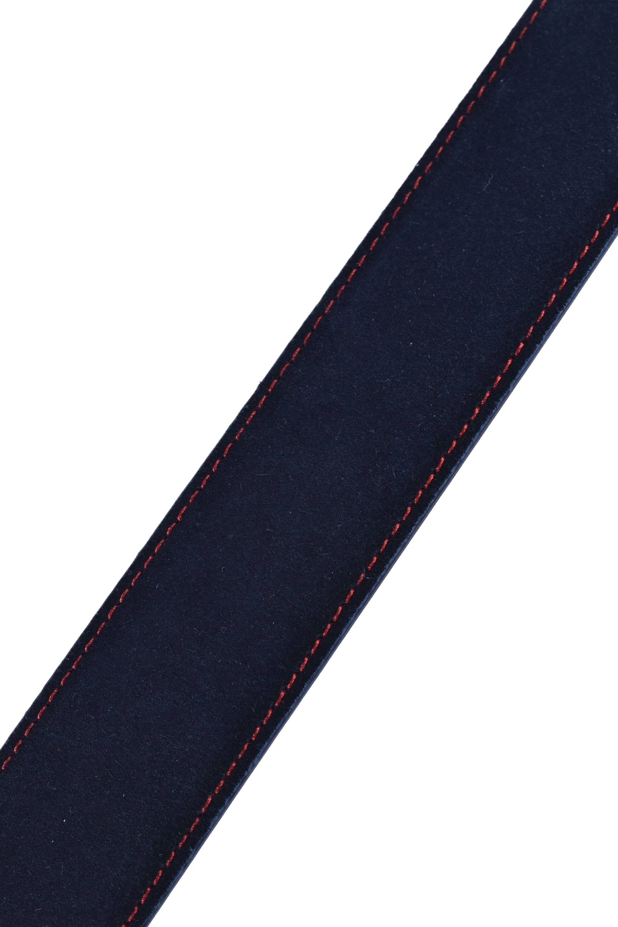 Elliot Rhodes Suede Leather Belt Navy/Red - Image 4