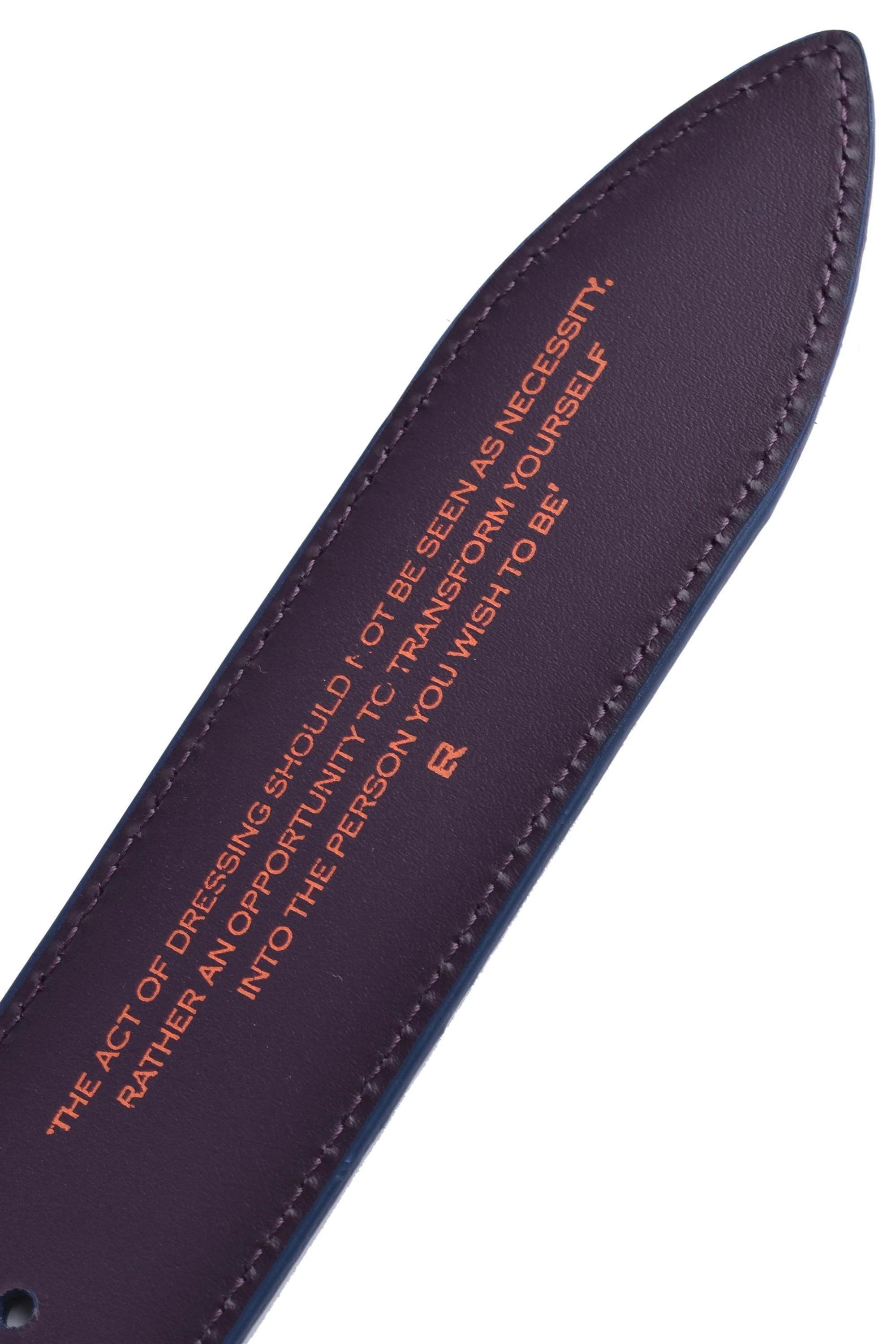 Elliot Rhodes Suede Leather Belt Navy/Red - Image 5