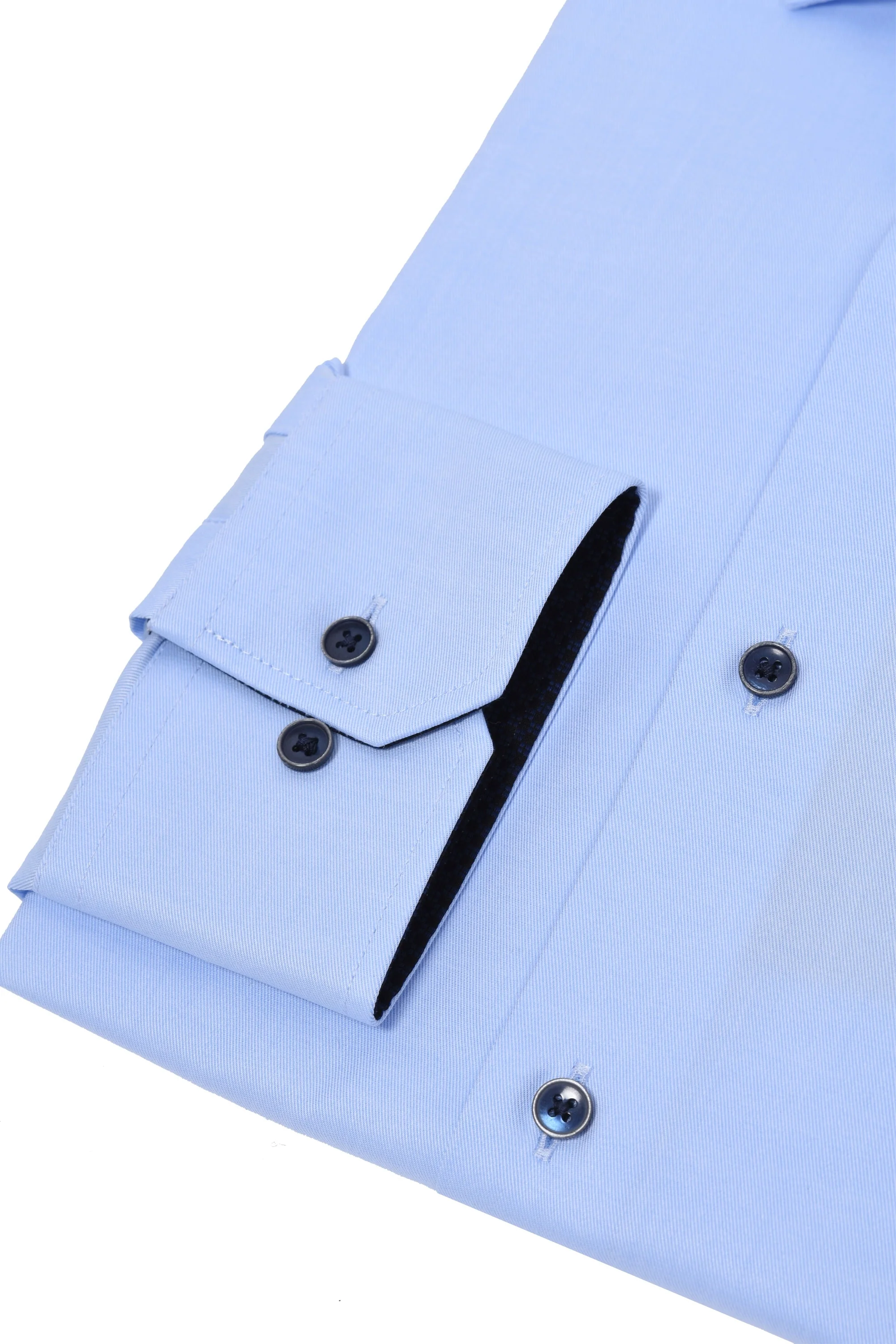 Eterna Long Sleeved Modern Fit Shirt Light Blue - Image 3
