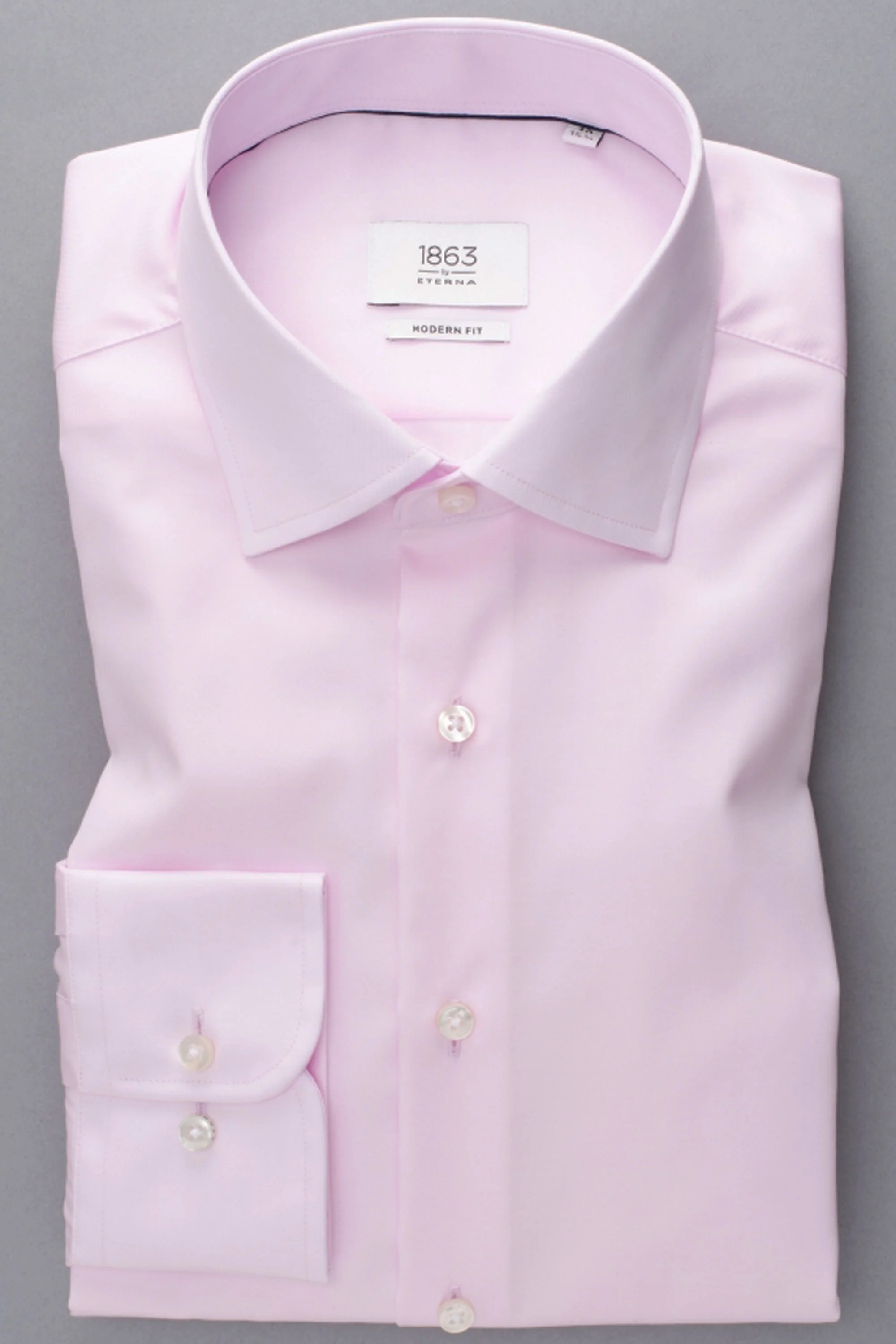 Eterna Modern Fit Long Sleeved Shirt Pink - Image 3