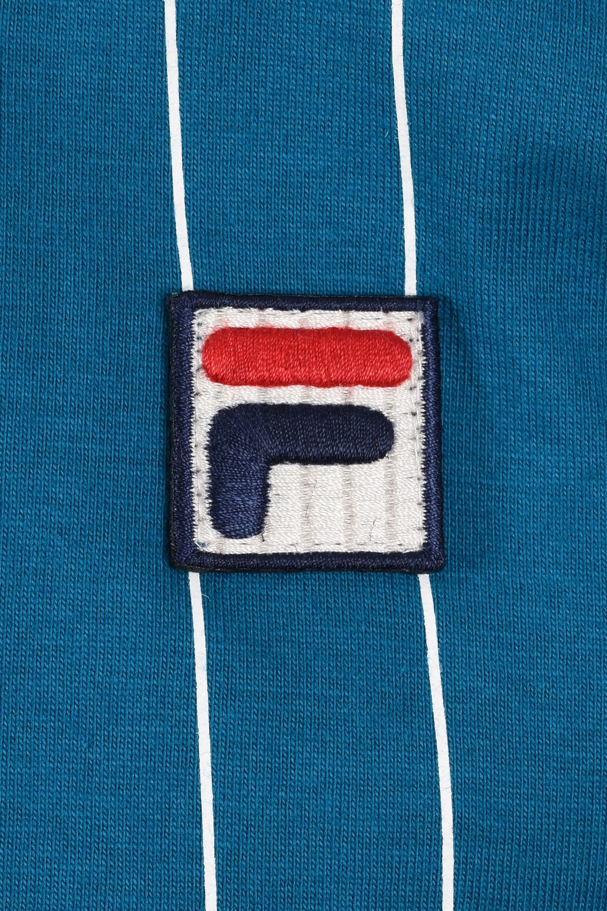Fila Bb1 Classic Vintage Striped Polo Deep Lagoon/Gardenia/Black - Image 3