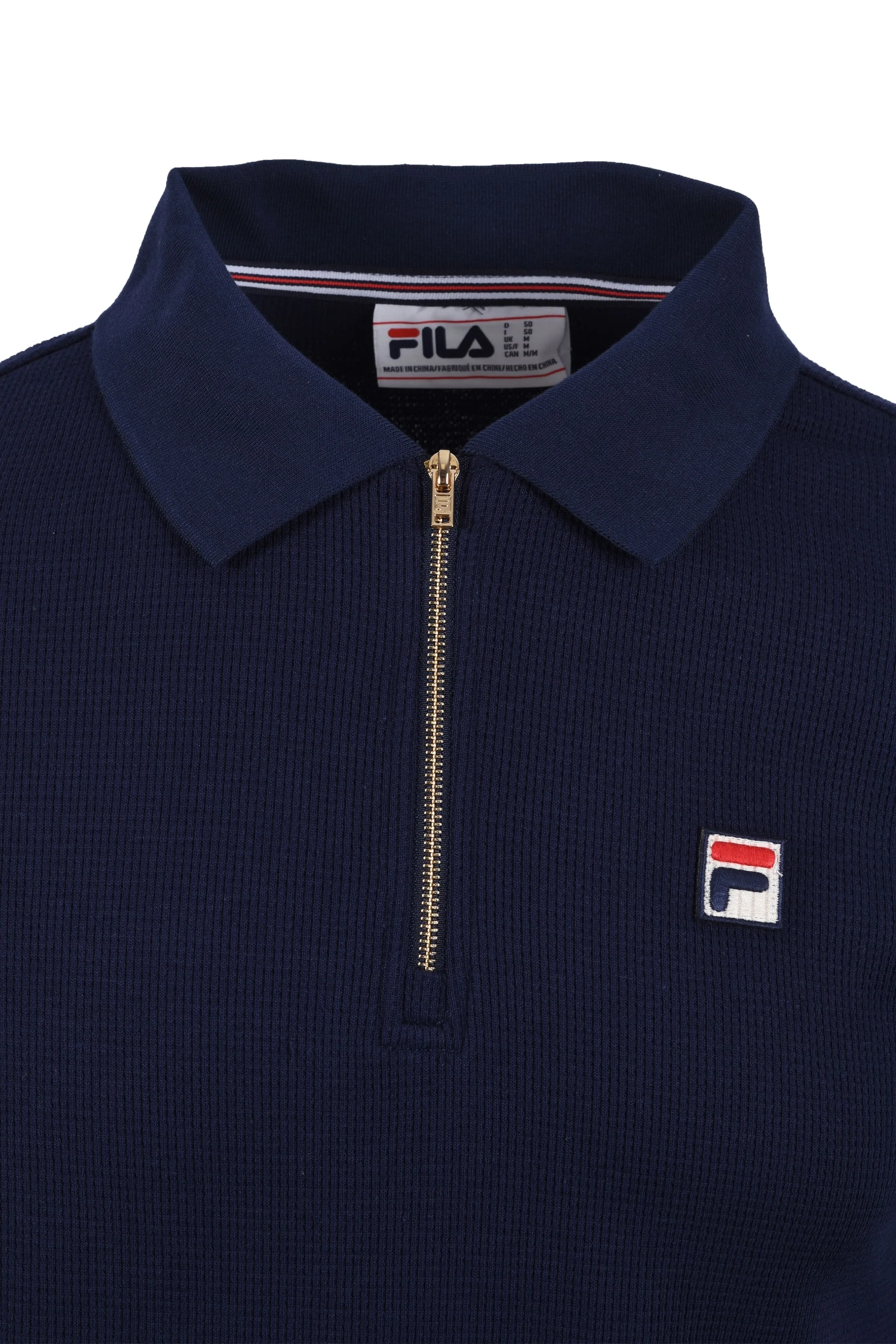 Fila Benjamin Zip Polo Navy - Image 4
