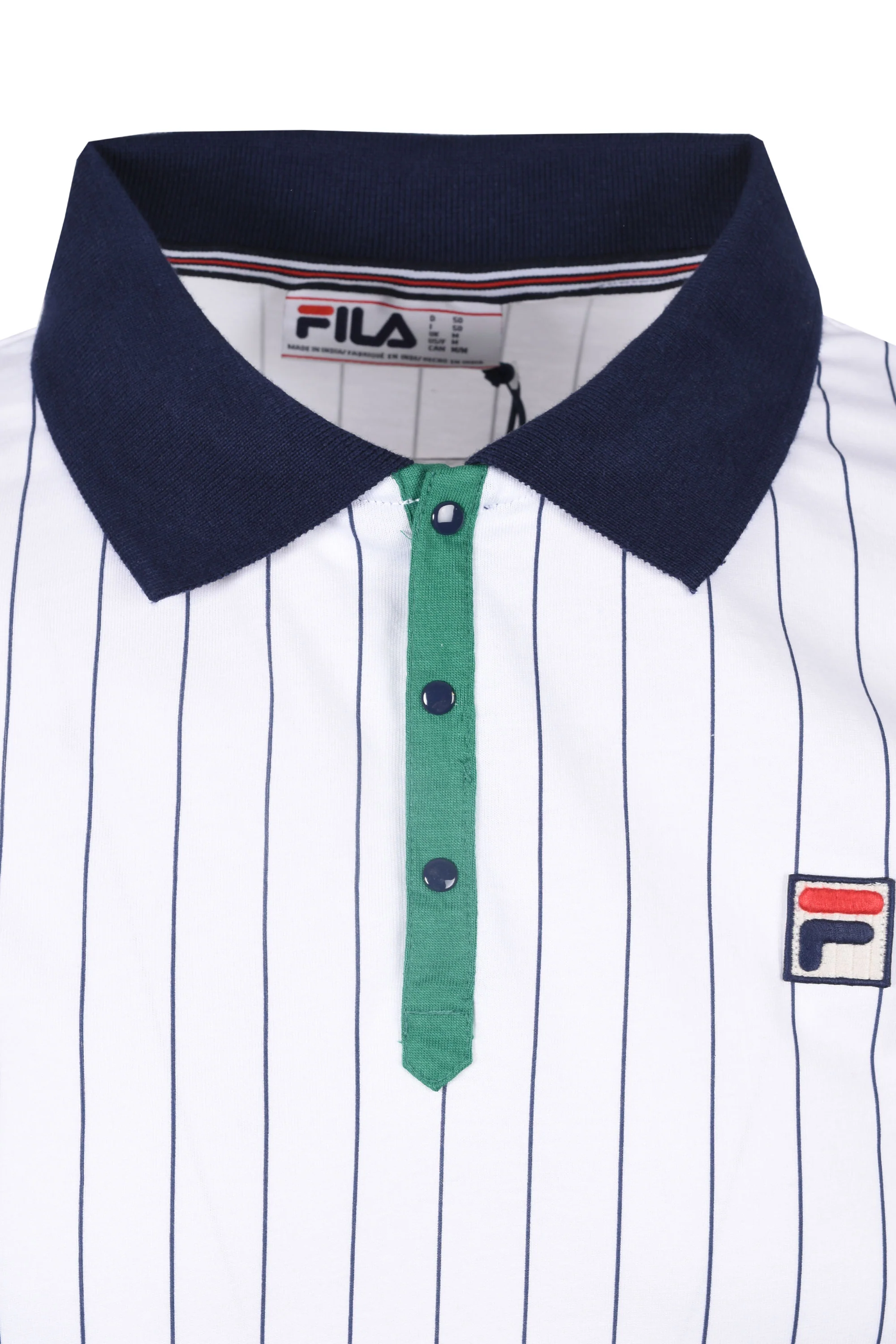 Fila Vintage BB1 Vintage Polo White/Green/Navy - Image 2