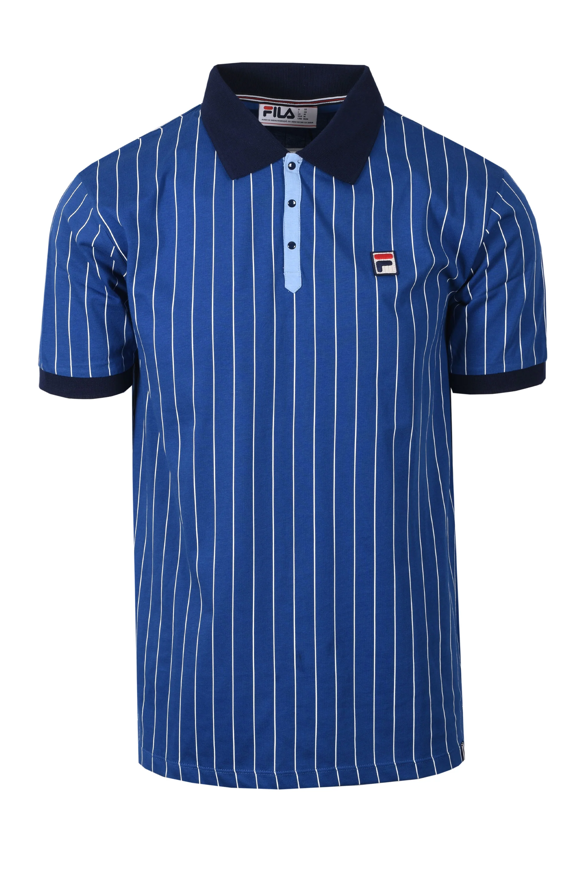 FILA BB1 VINTAGE STRIPED POLO LIMOGES/WHITE/NAVY