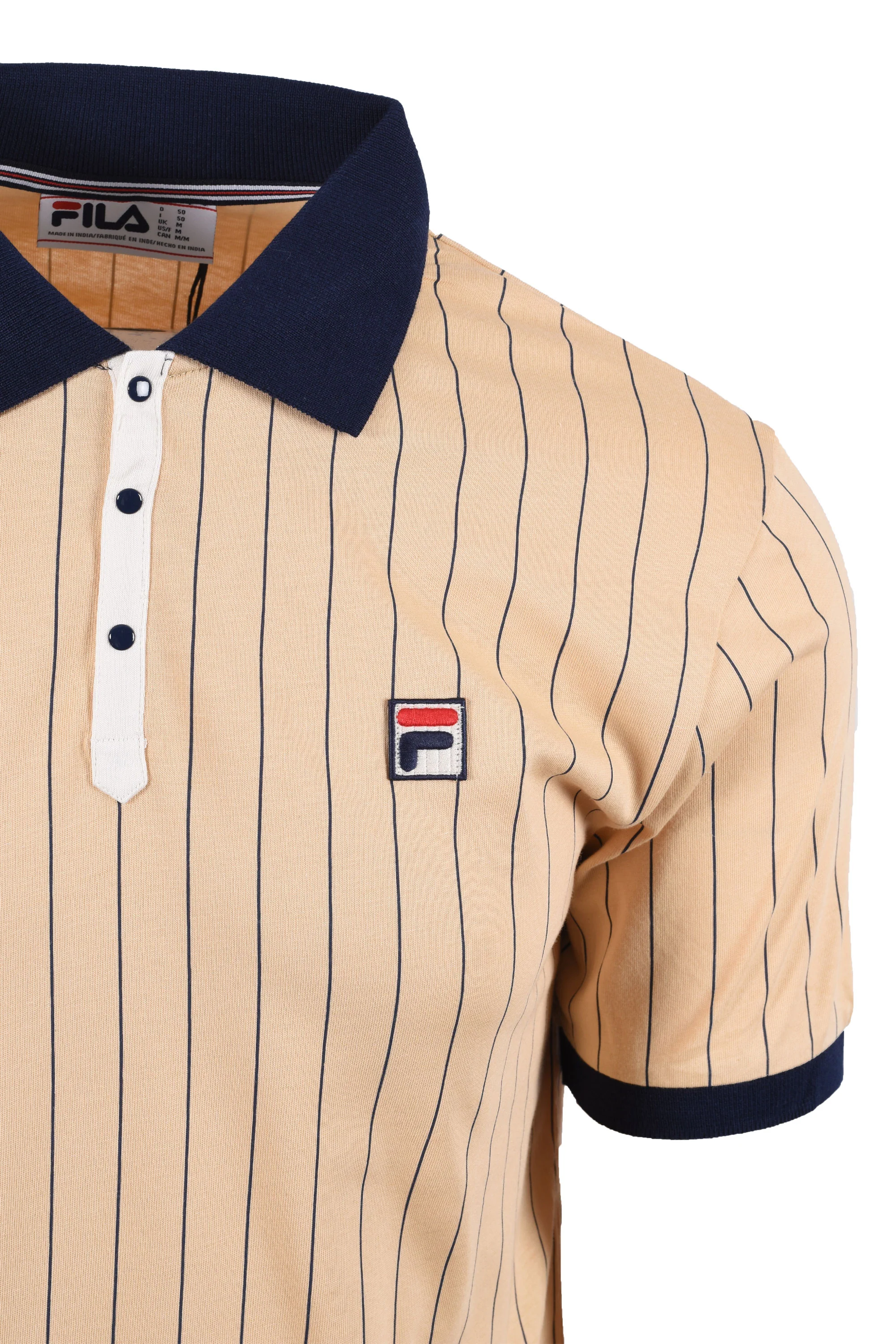 FILA CLASSIC BB1 STRIPED POLO BEIGE/FILA NAVY/GARDENIA - Image 2